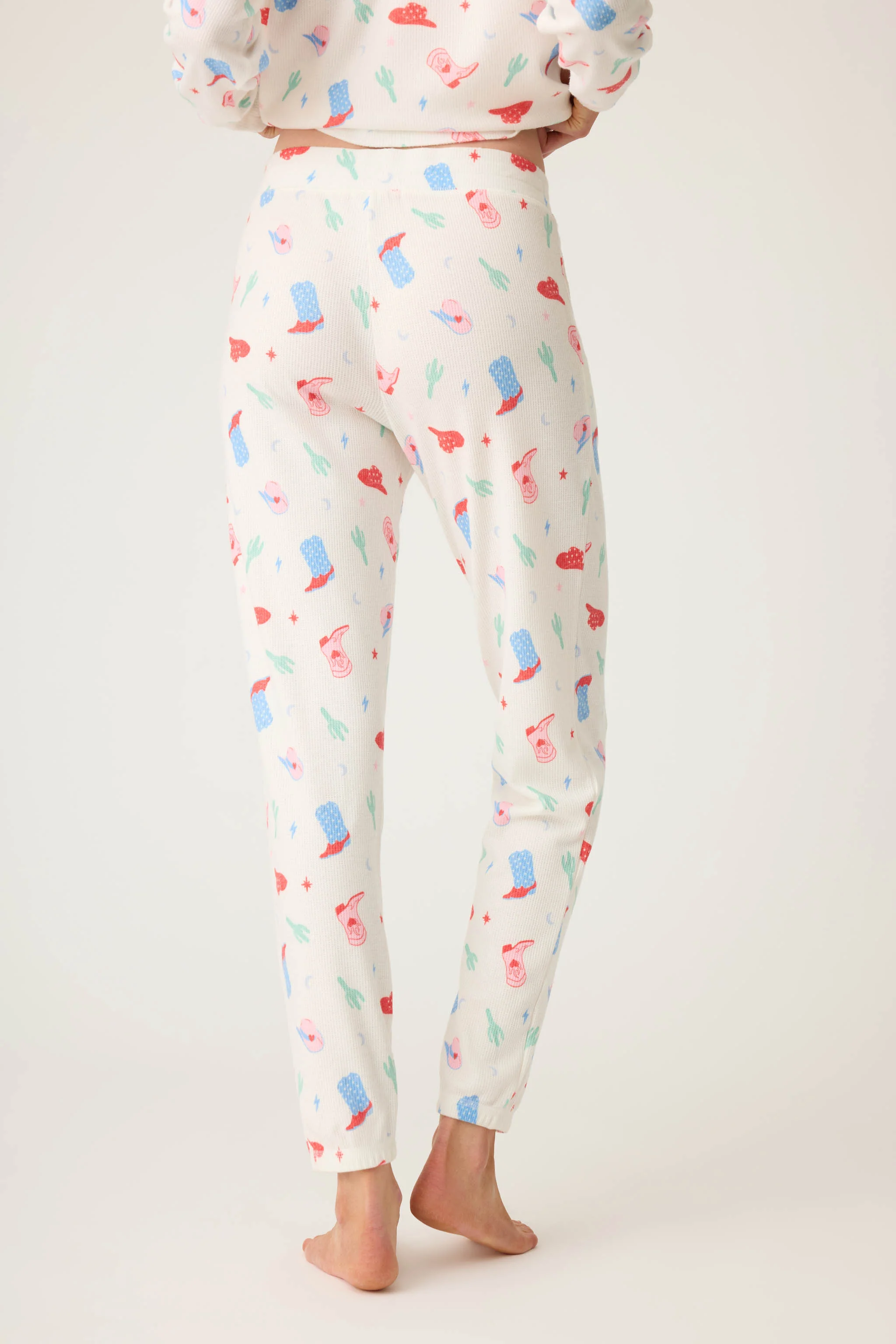 American Honey Cowboy Print Banded Pants - Image 2