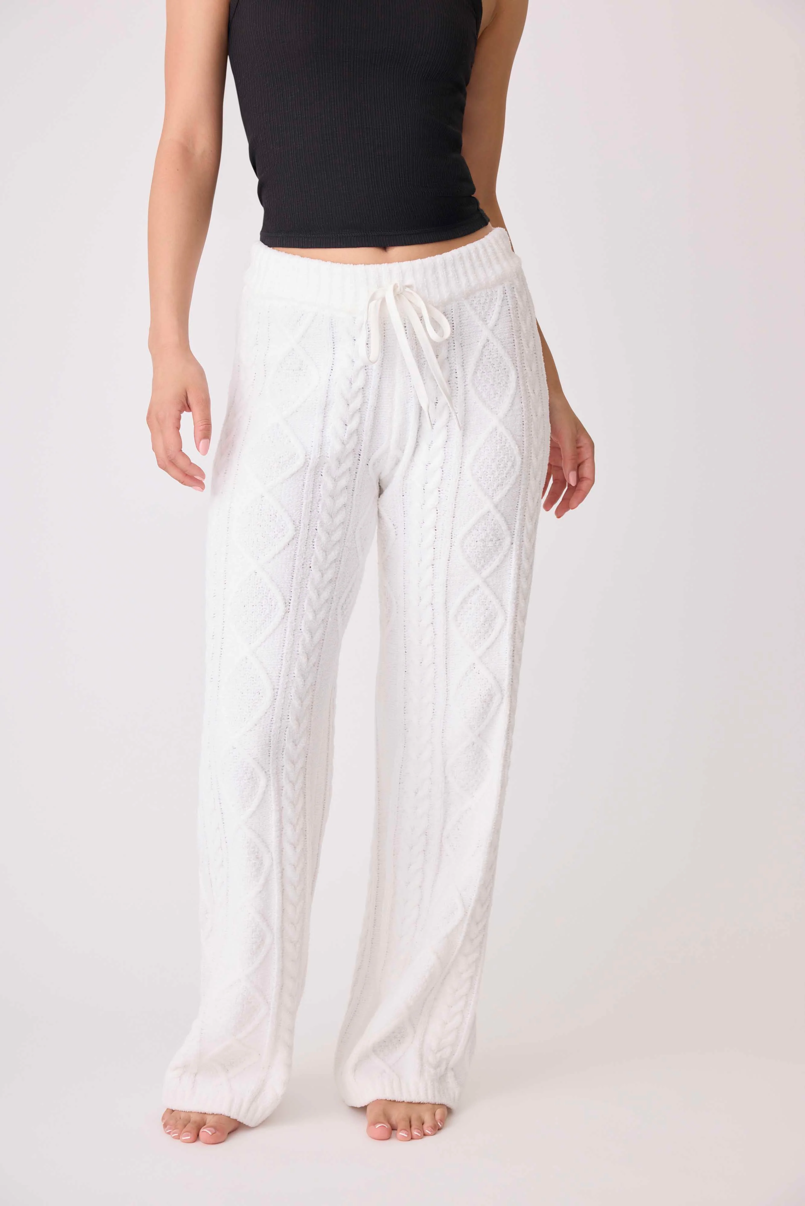 Chenille Cable Knit Lounge Pants