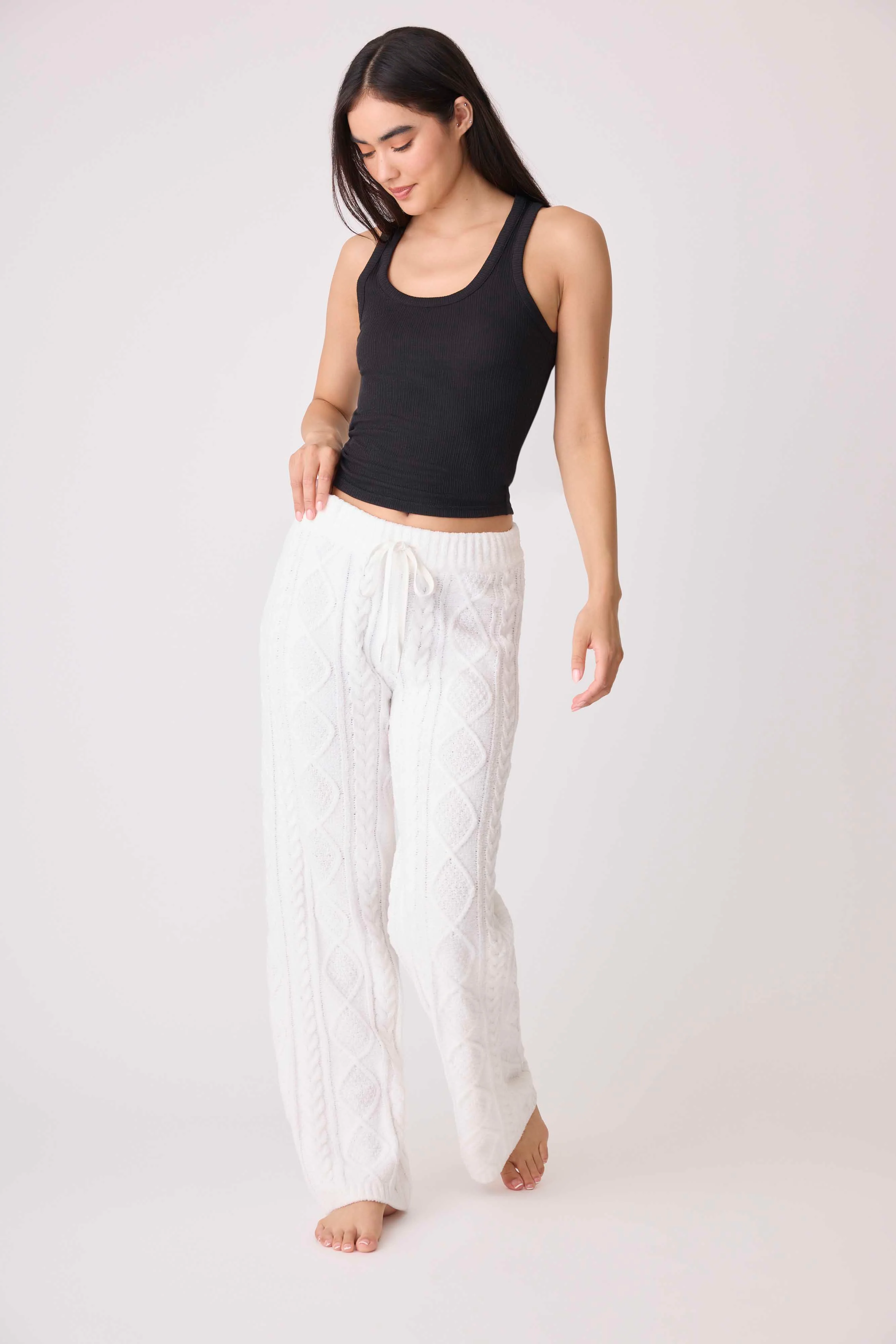 Chenille Cable Knit Lounge Pants - Image 2