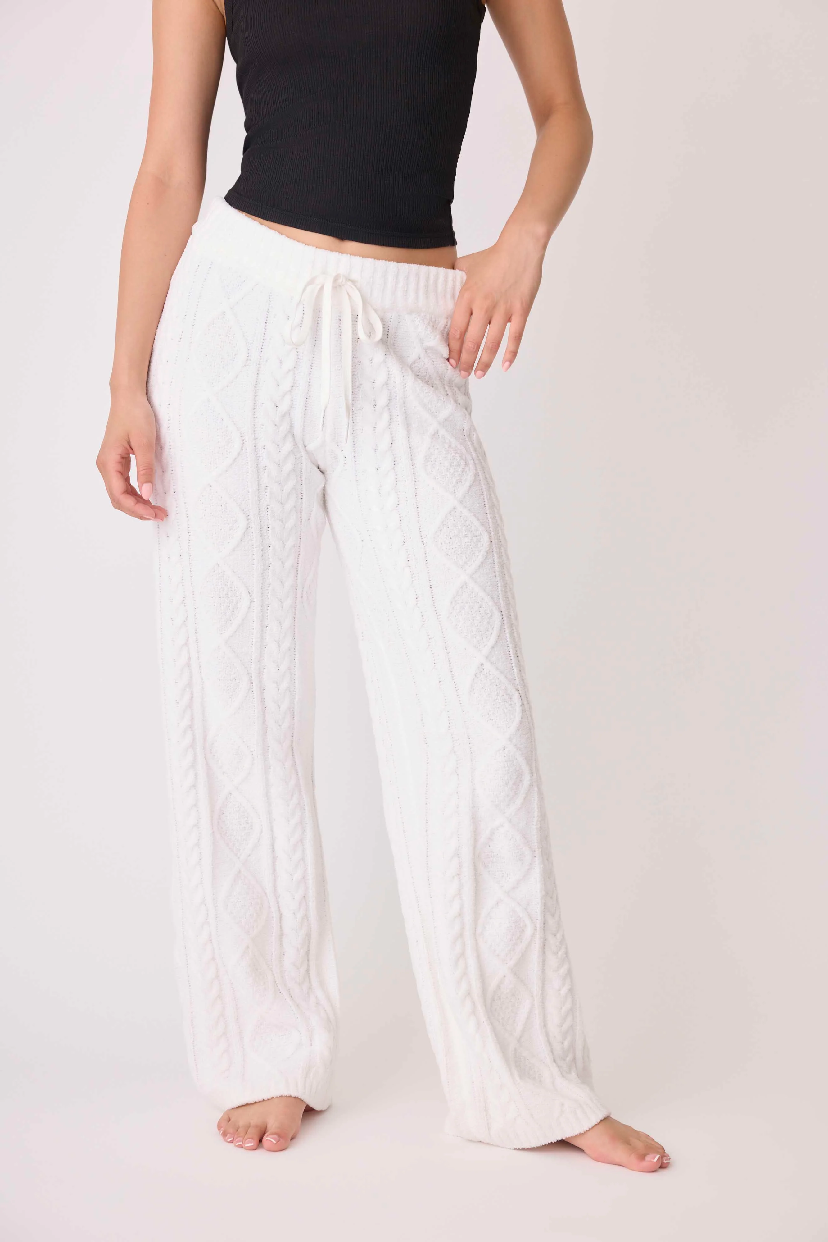 Chenille Cable Knit Lounge Pants - Image 3