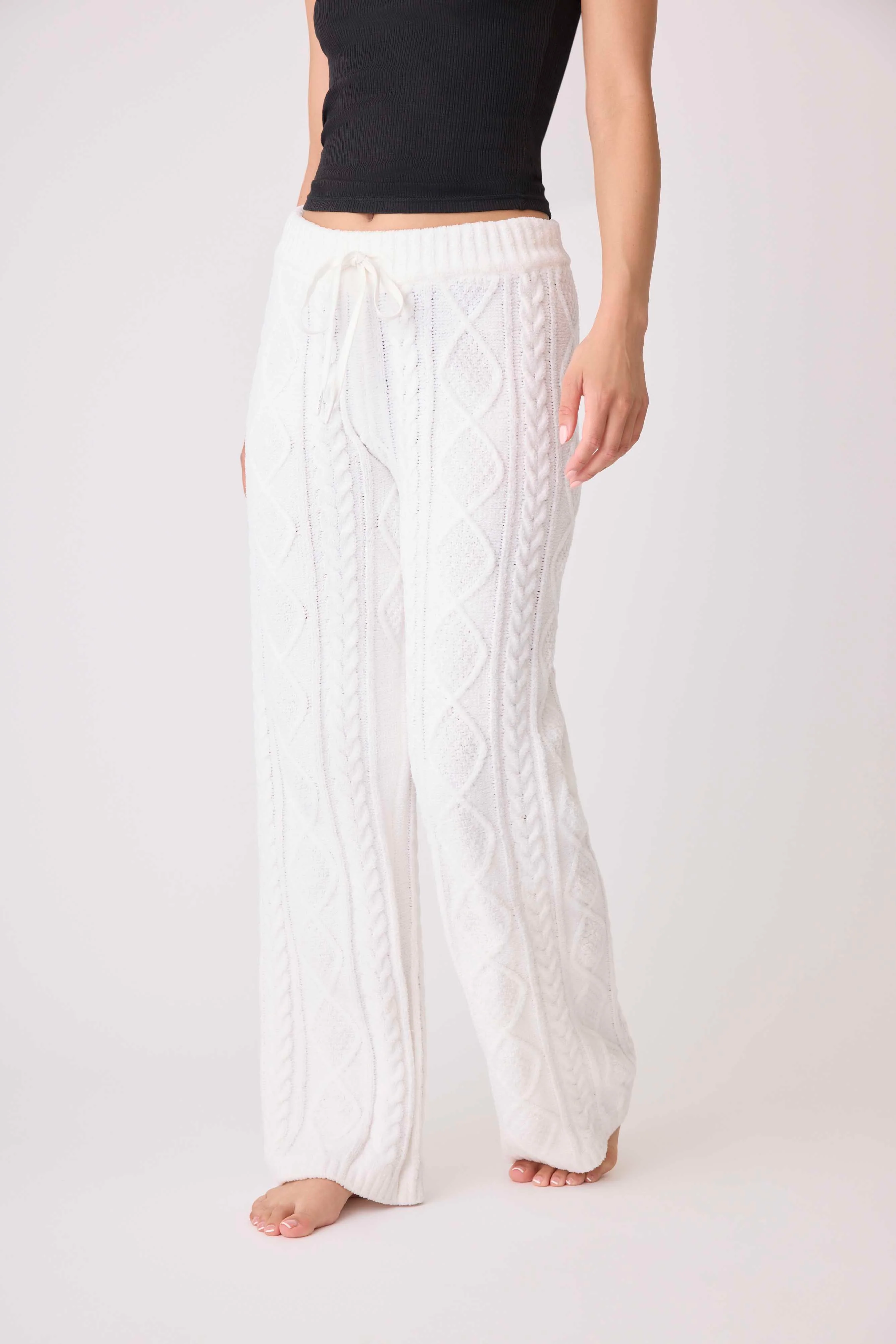 Chenille Cable Knit Lounge Pants - Image 5