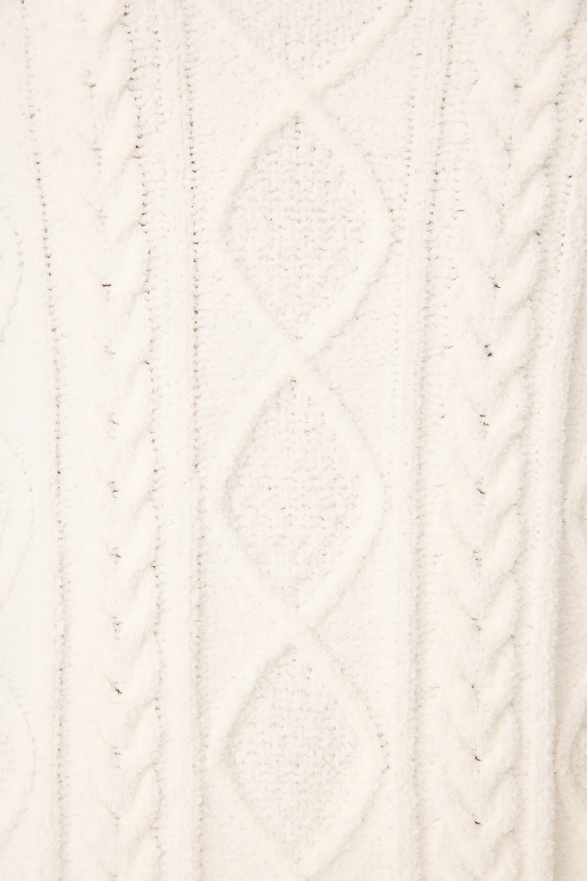 Chenille Cable Knit Quarter Zip Sweater - Image 6