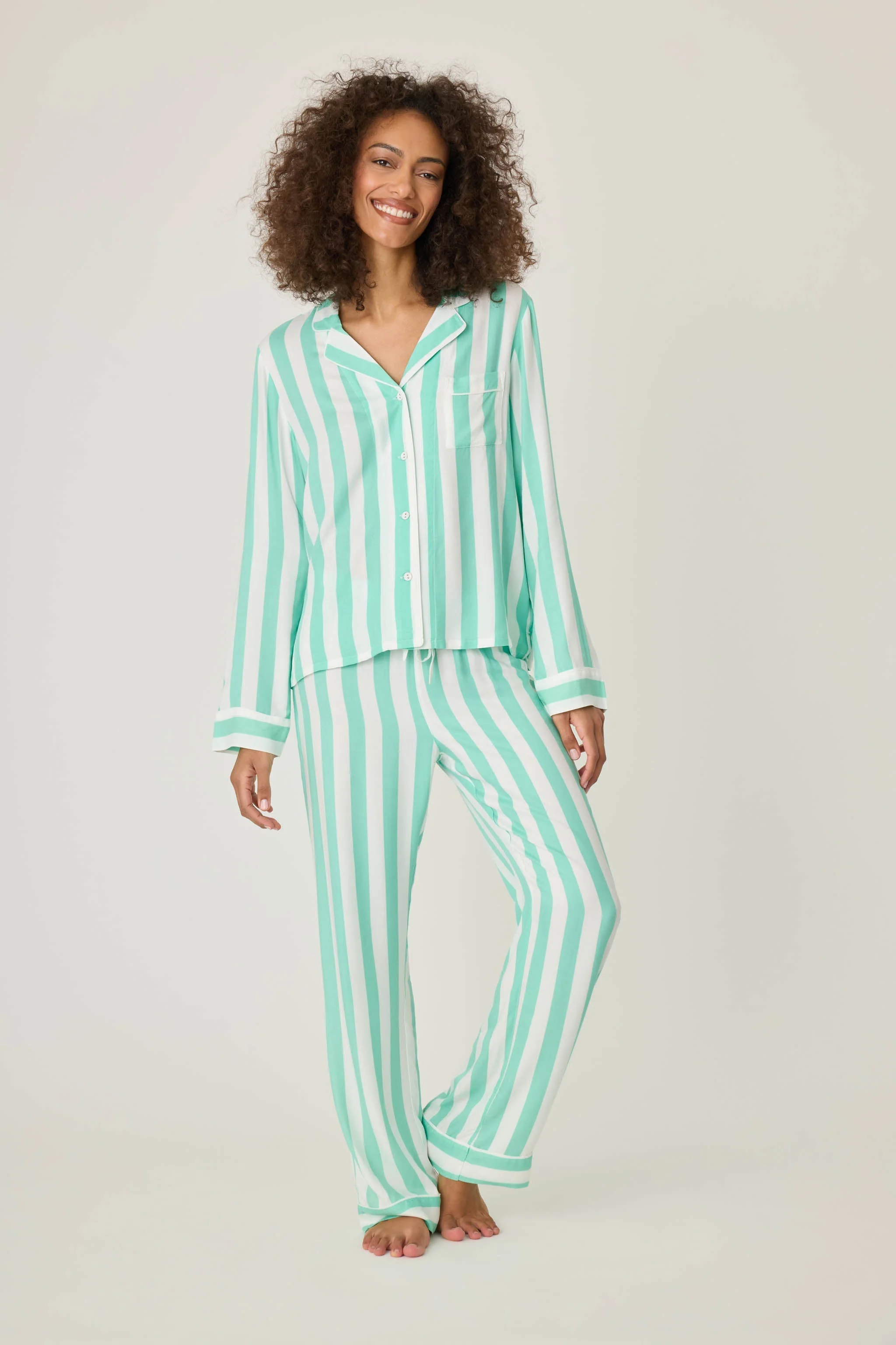 Farmer's Market Striped PJ Top - Image 4