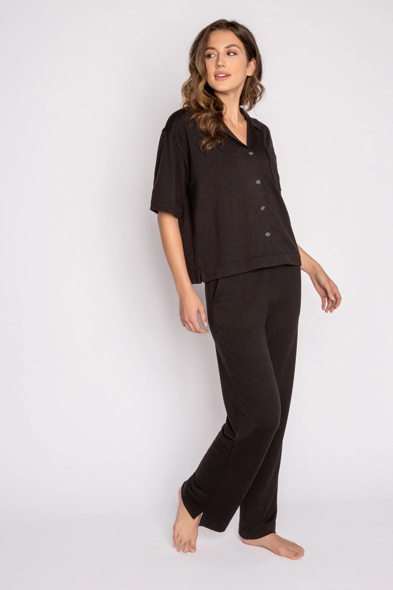 Jammie Essentials Long Black PJ Set - Image 7