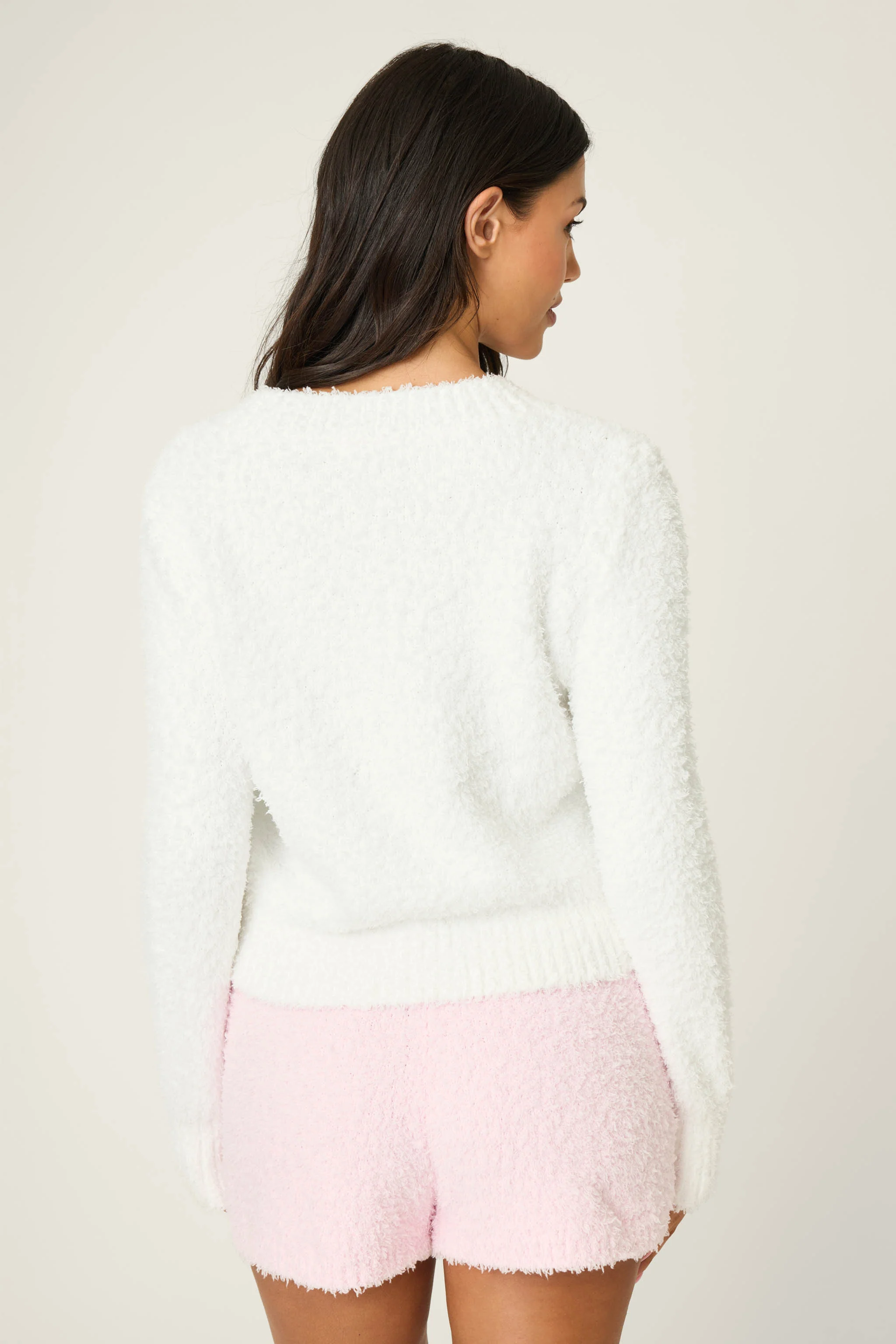 Bundle Up Boucle Ivory Long Sleeve Top - Image 2