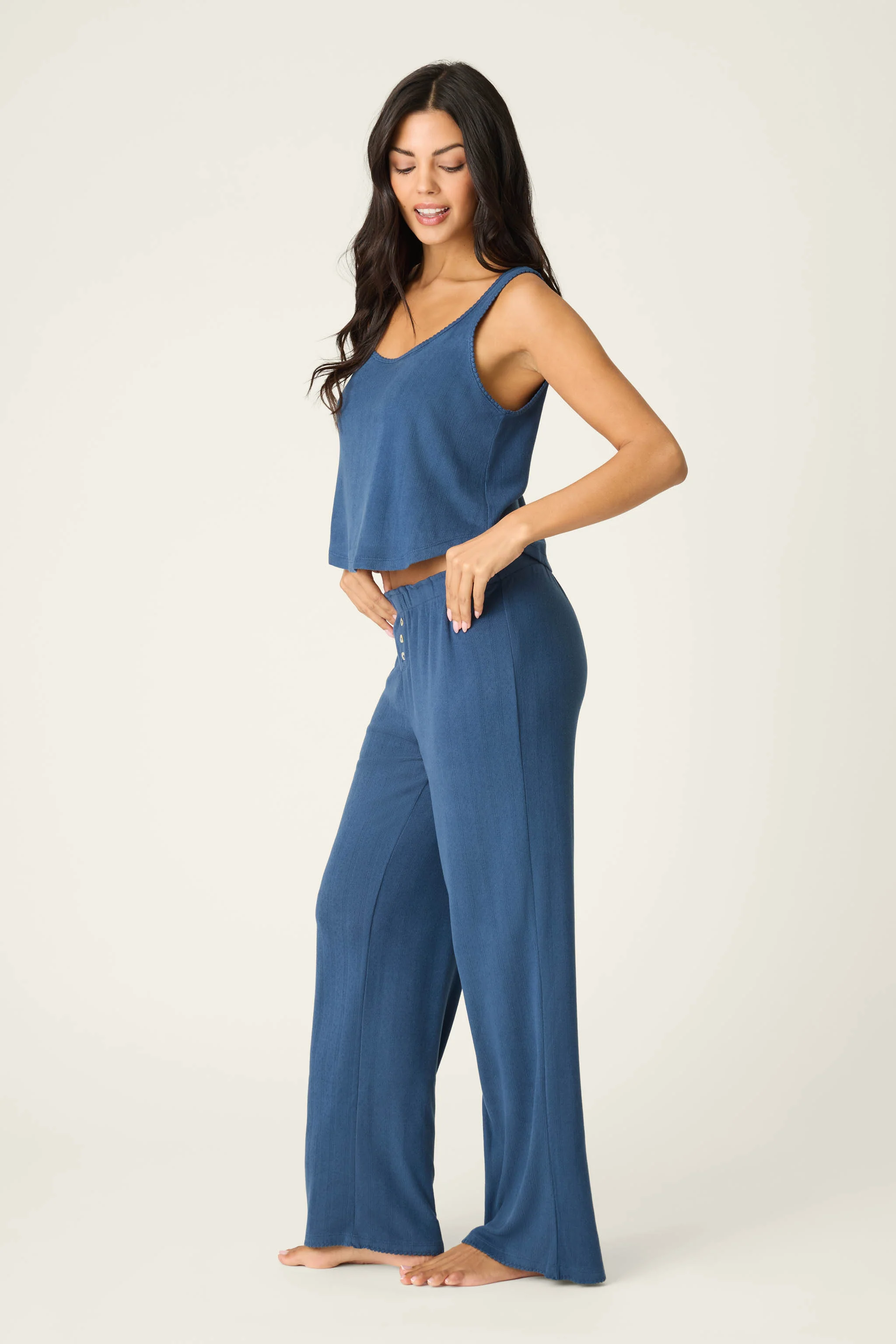 Pointelle Essentials Deep Sea PJ  Set - Image 4