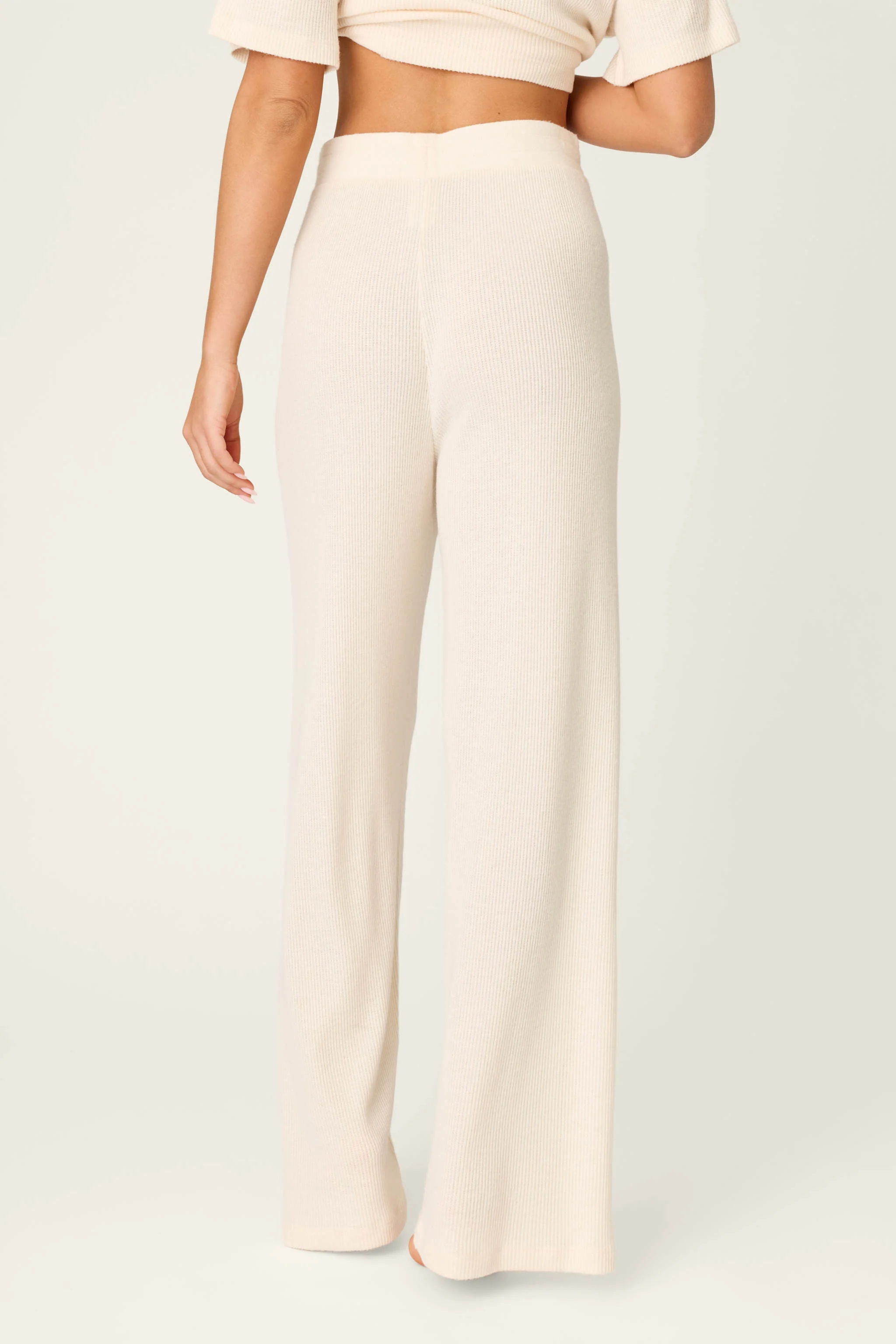 Textured Essentials Stone Open Leg Pants - Image 2