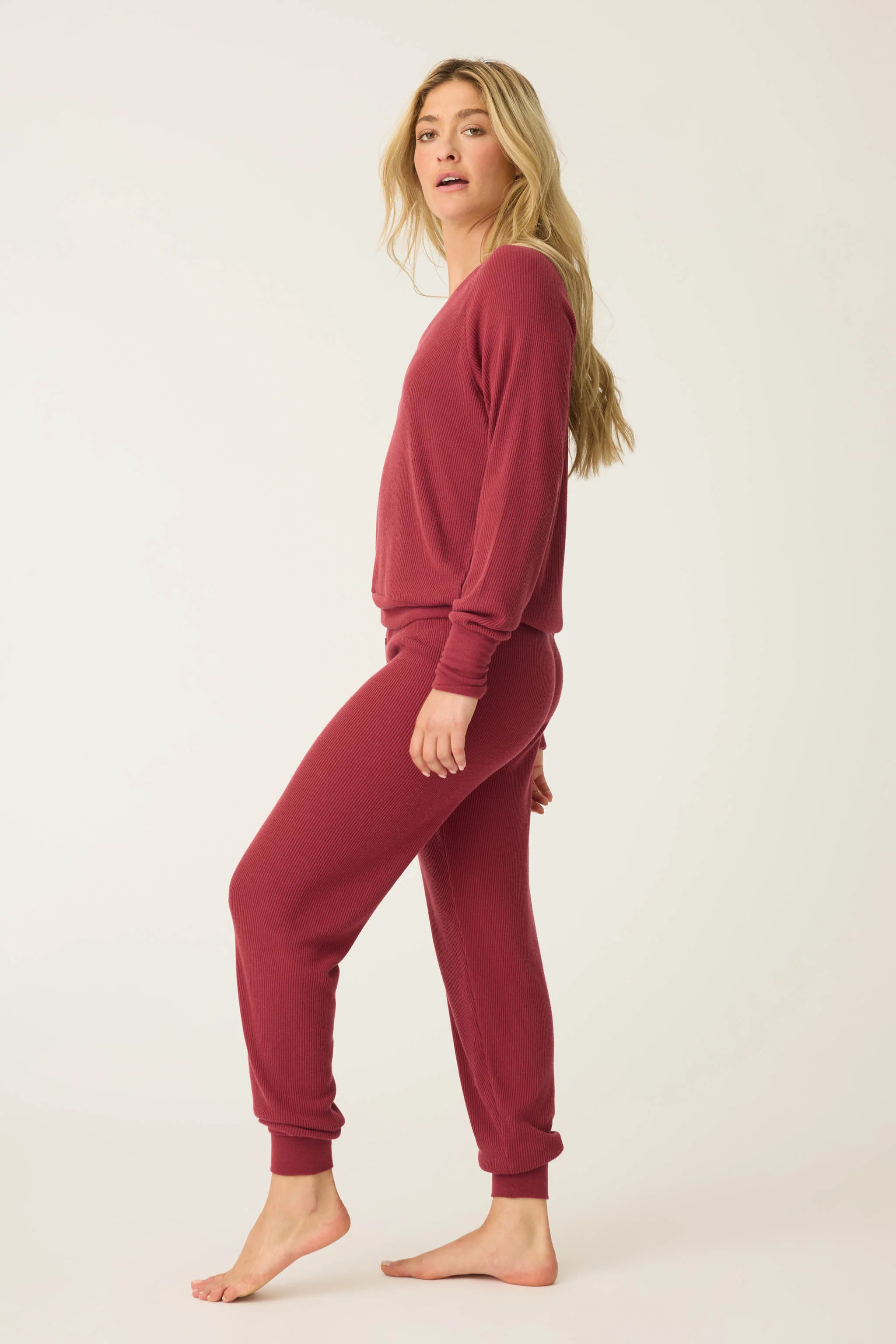 Textured Essentials Port Long PJ Set - Image 4