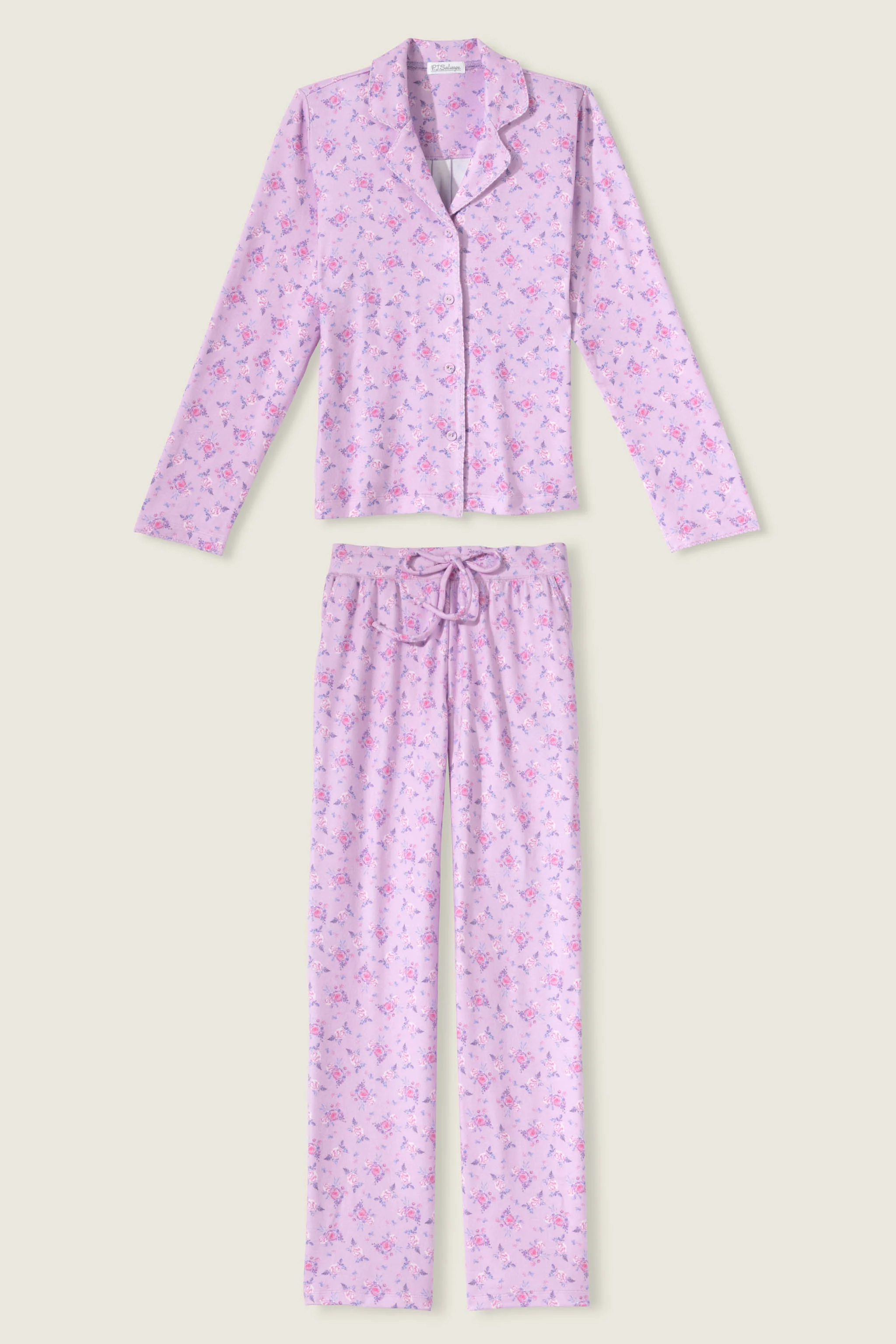 Rose Garden Lilac Floral PJ Set - Image 3