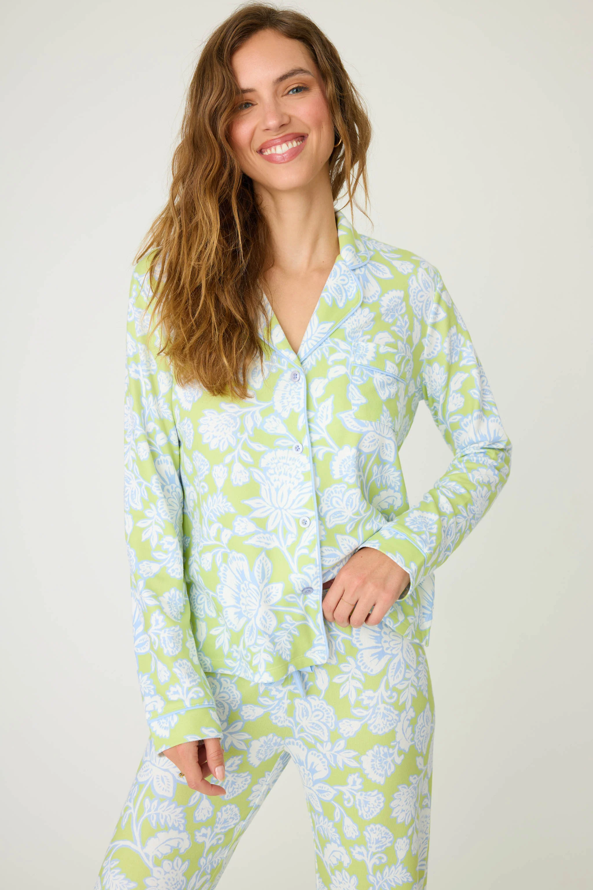 Beautiful Life Floral Print Notch Collar Top