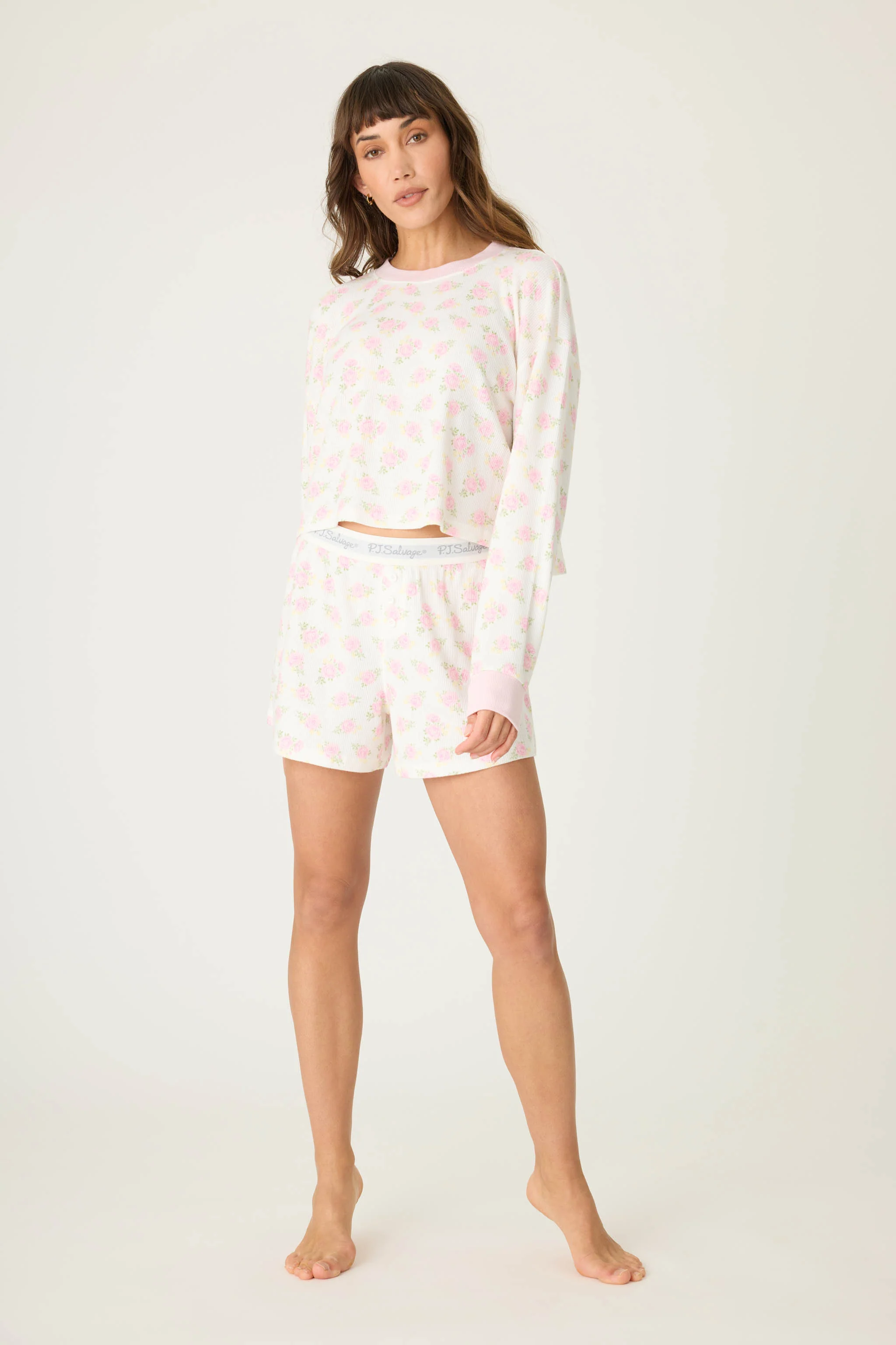 Boyfriend Boxer Ditsy Floral Shorts Set - Image 3