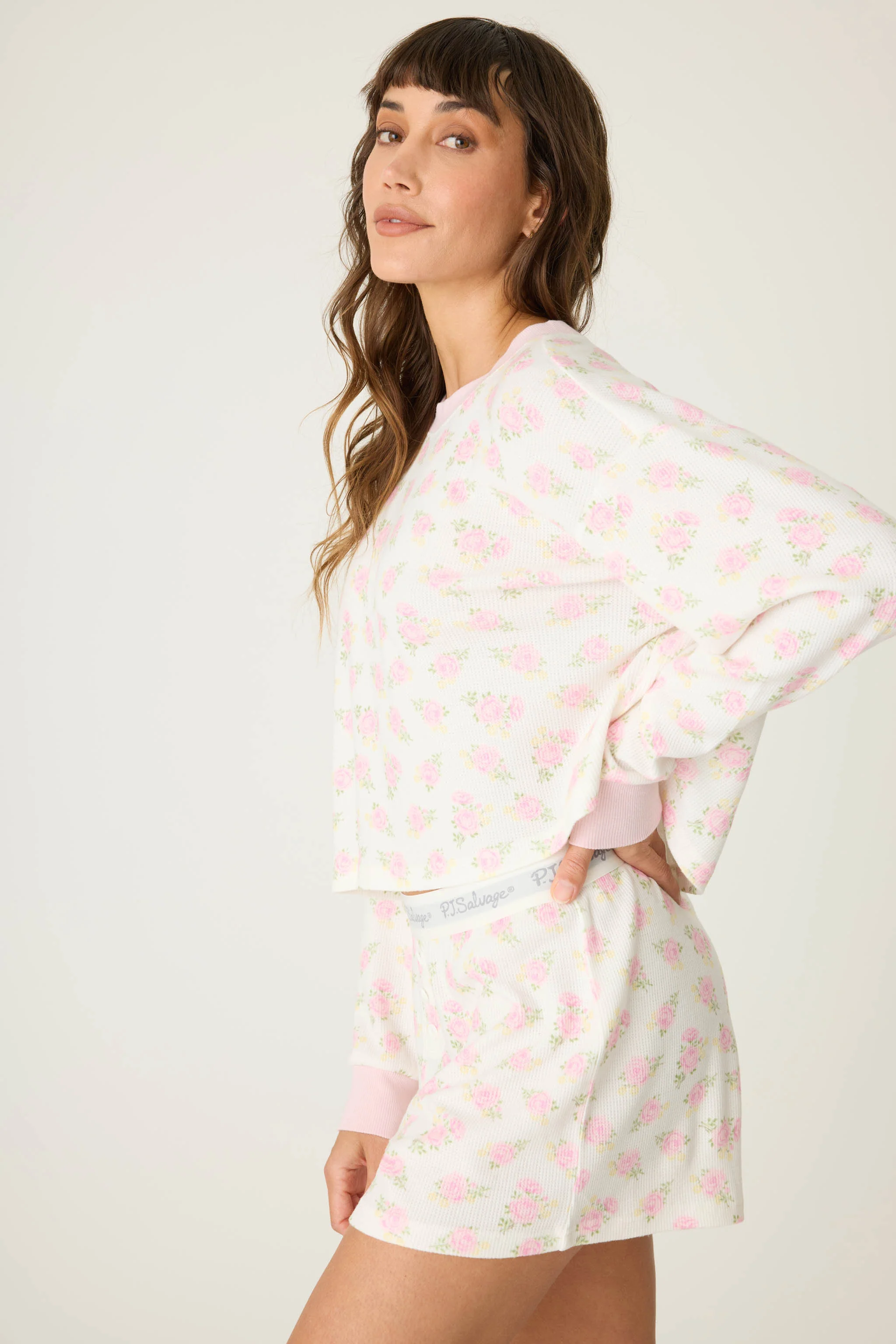 Boyfriend Boxer Ditsy Floral Shorts Set - Image 6