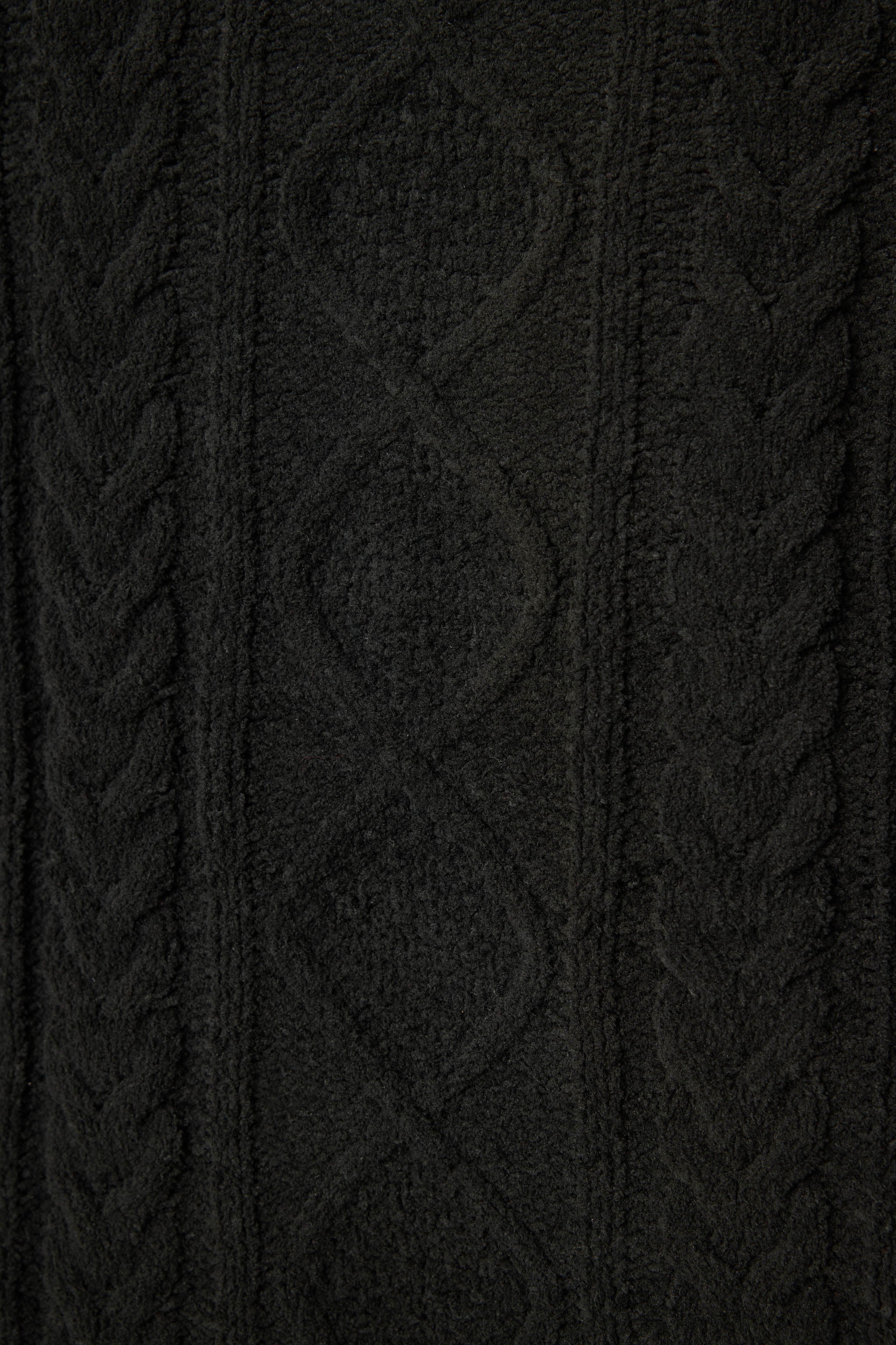 Quarter Zip Chenille Cable Knit Top - Image 5