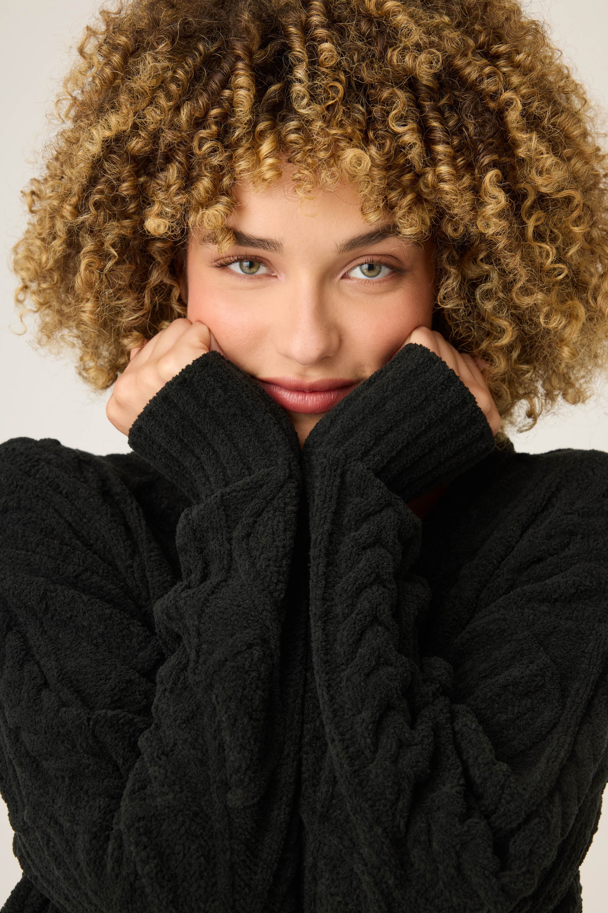 Chenille Cable Knit Long Sleeve Top - Image 2