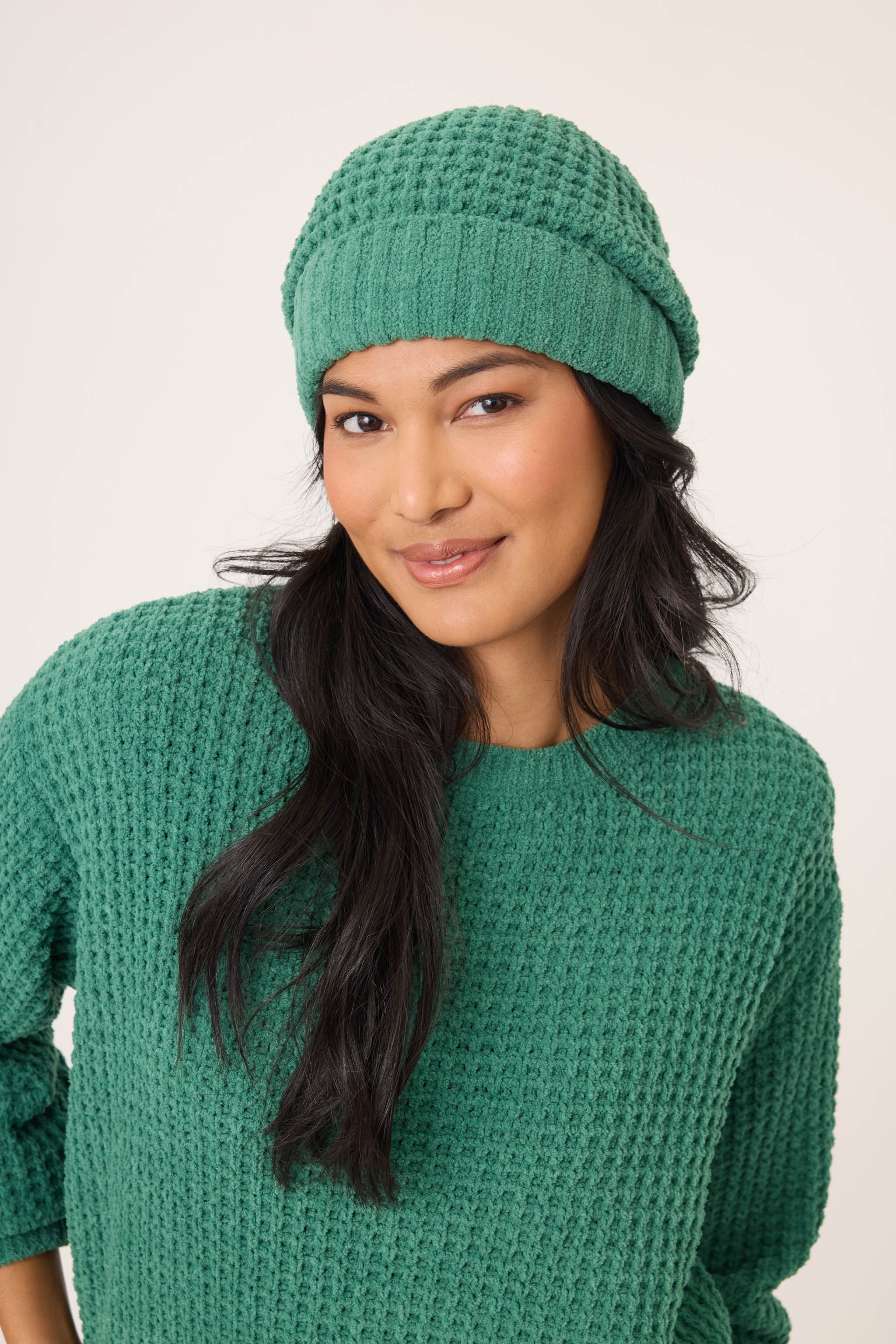 Chenille Waffle Forest Beanie - Image 2