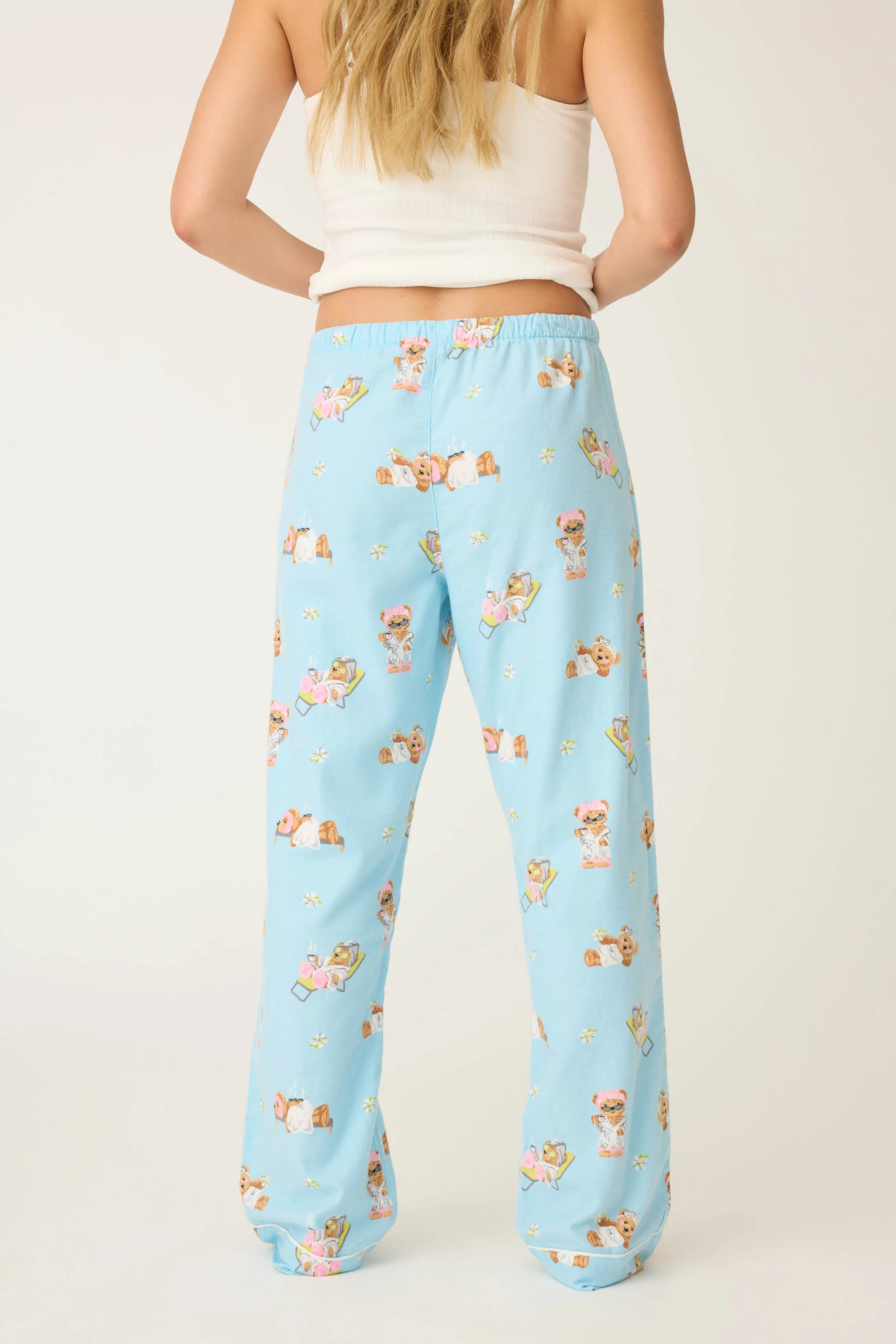 Beary Cute Bear Print Flannel Pants - Image 4