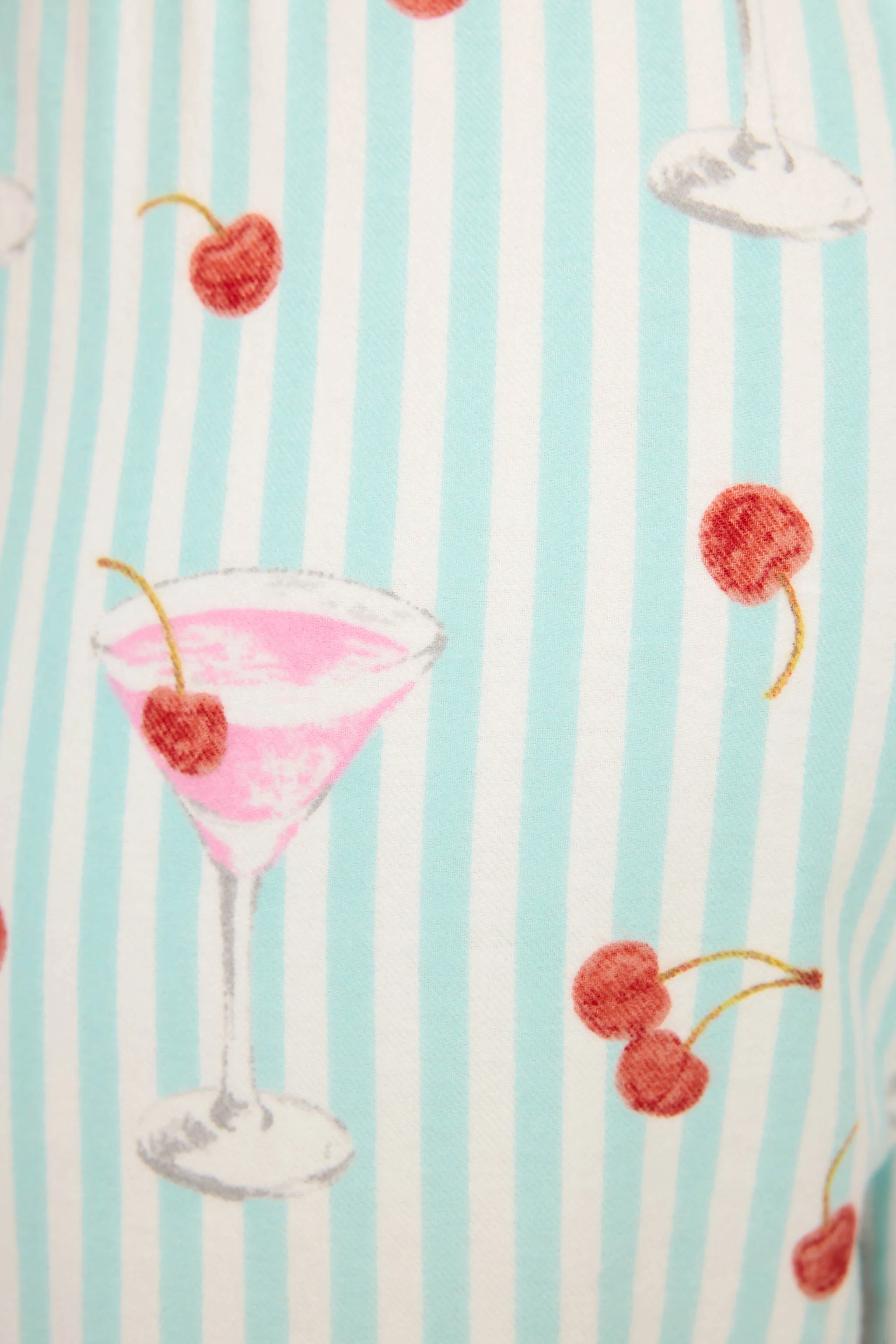 Ma Cherie Cherry Print Flannel Pants - Image 2