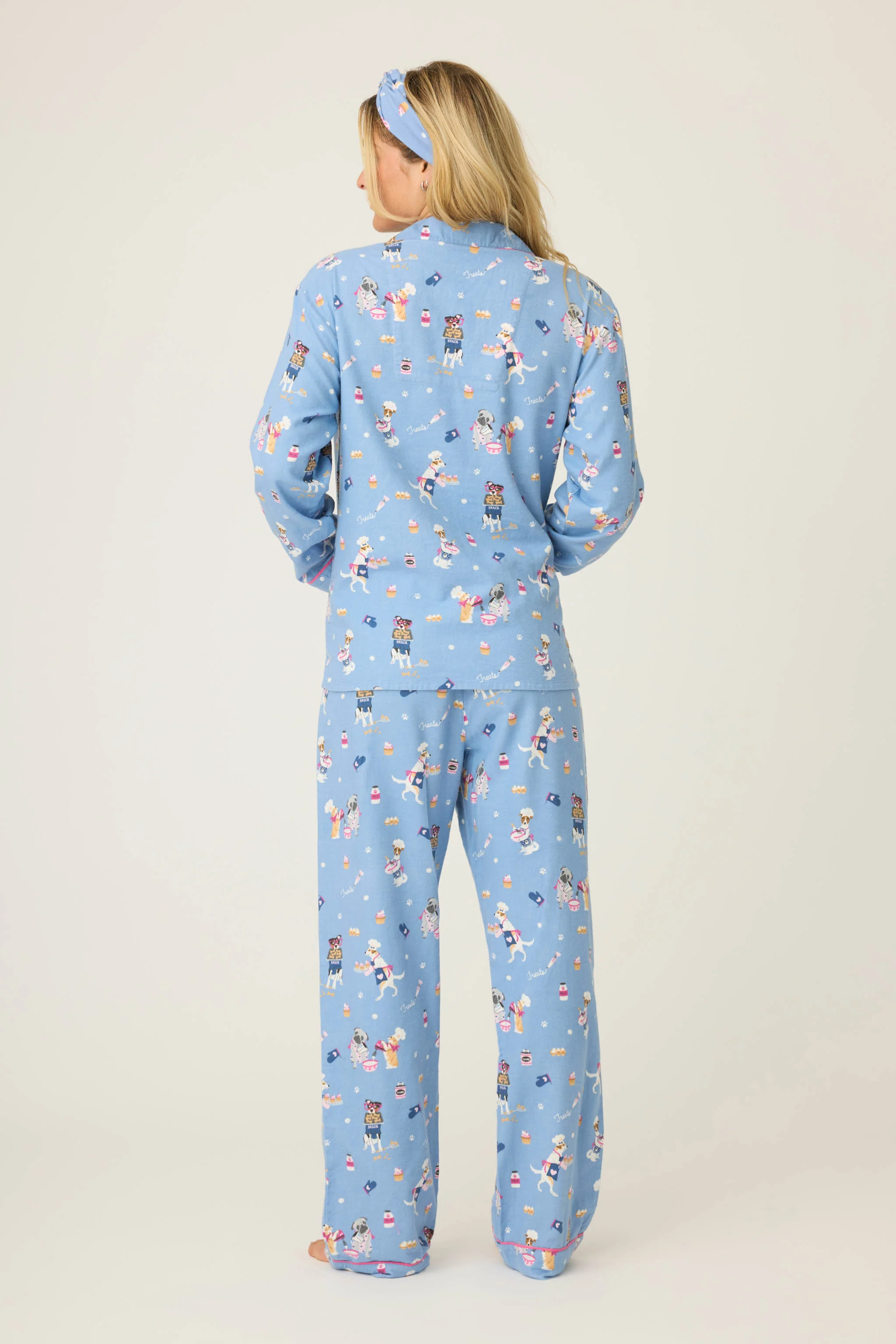 Baked Woof Love Dog Print 3-Piece Flannel PJ Set - Image 4