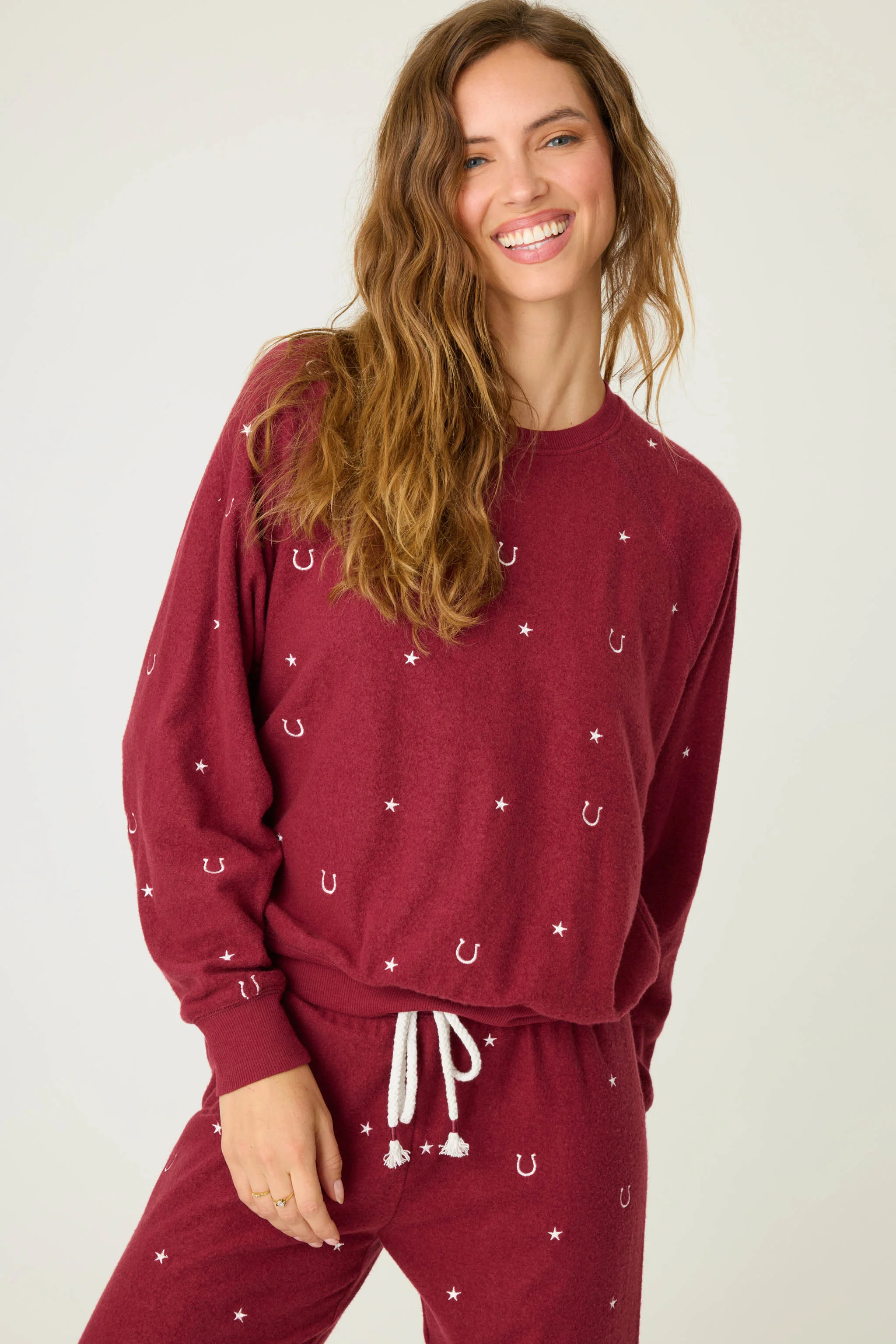 Hold Your Horses Horseshoe Embroidered Sweatshirt - Image 2