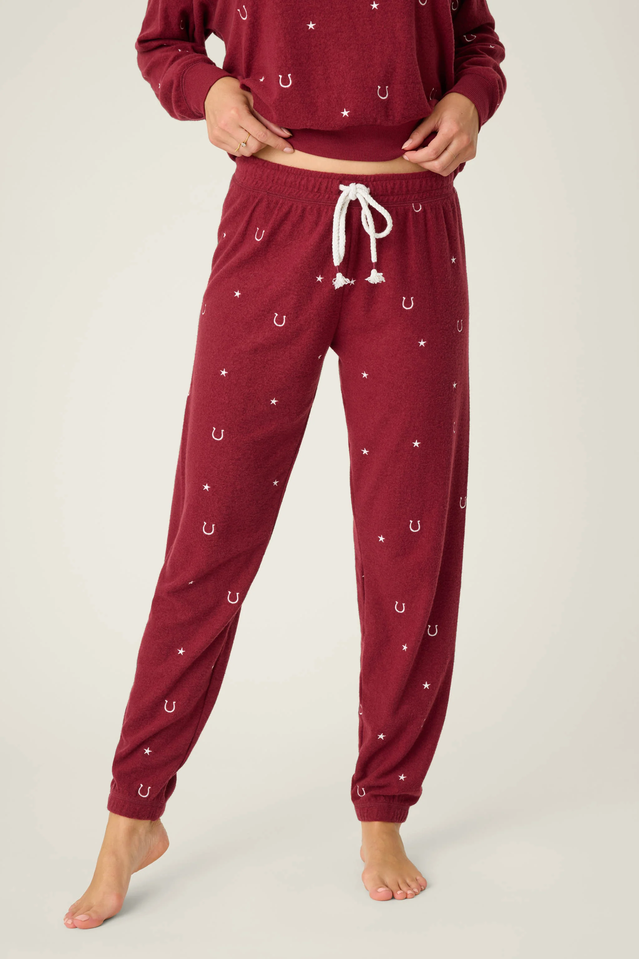 Hold Your Horses Horseshoe Embroidered Sweatpants - Image 2