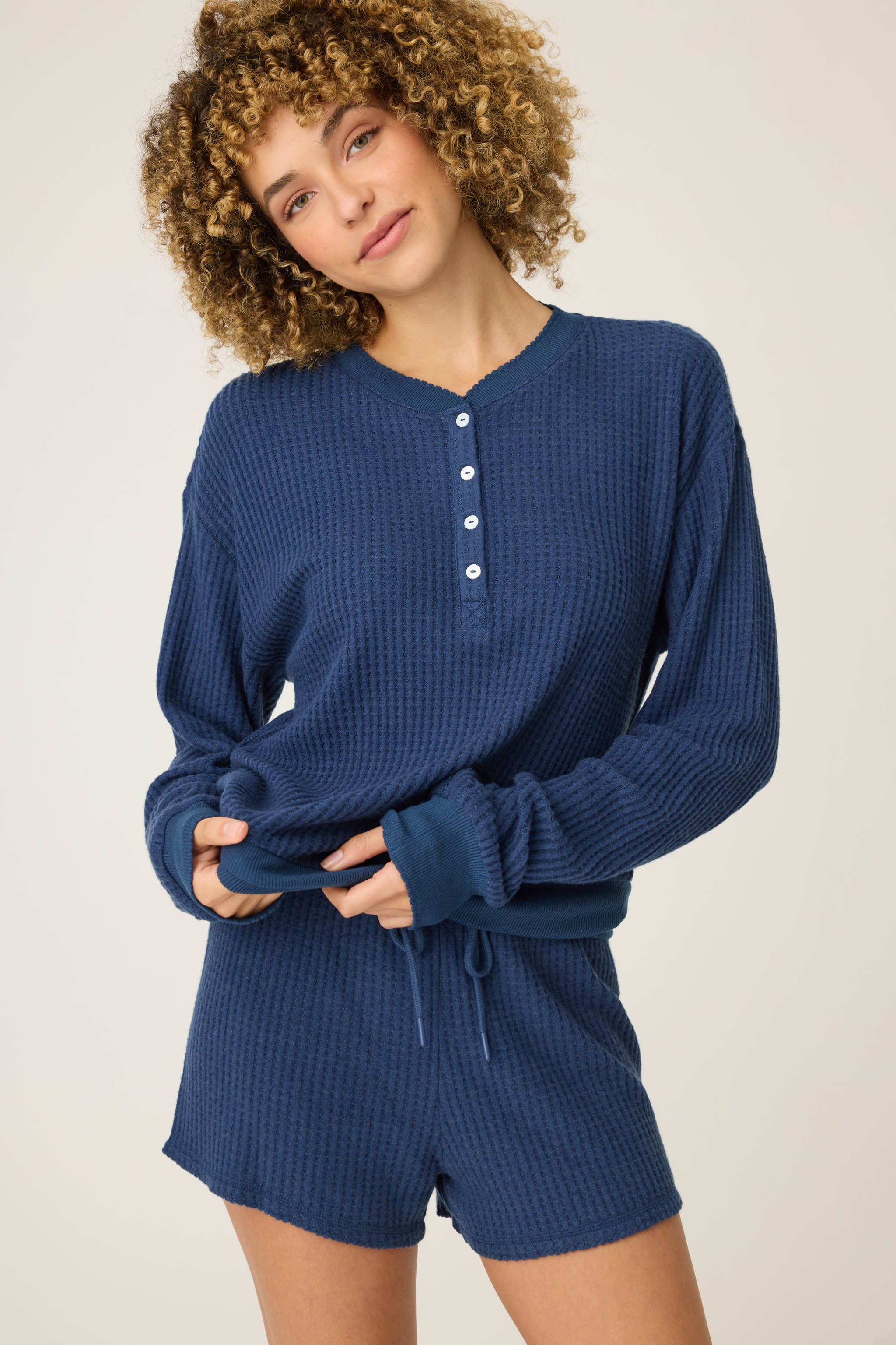 Morning Waffles Harbor Long Sleeve Top