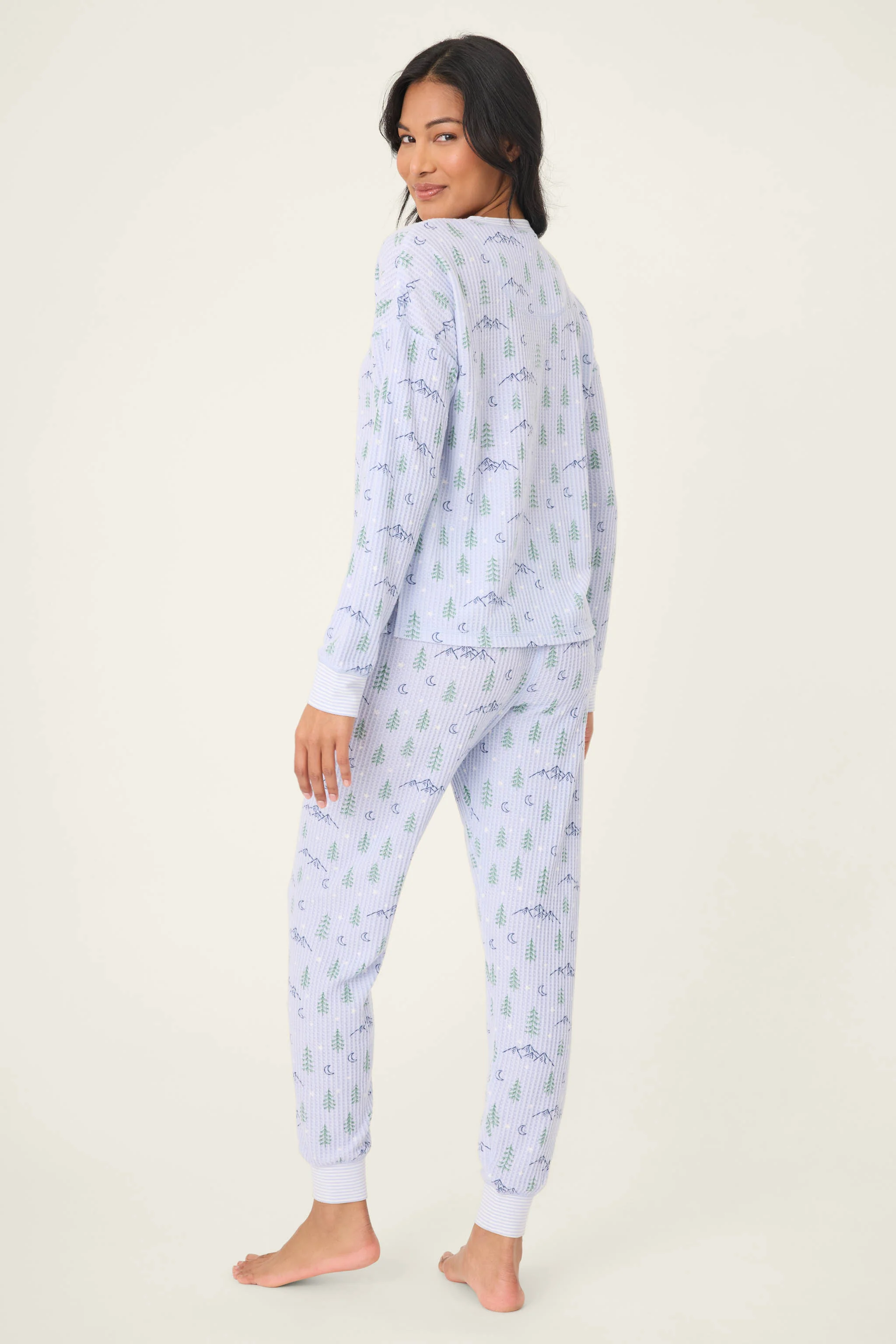 Ski Jammie Classics Mountain Dreams Print PJ Set - Image 4