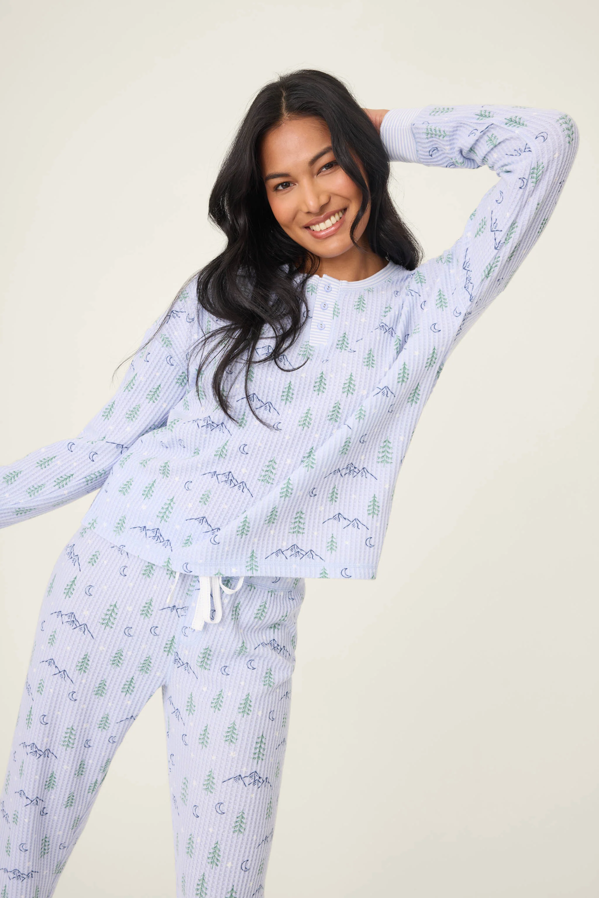 Ski Jammie Classics Mountain Dreams Print PJ Set - Image 5