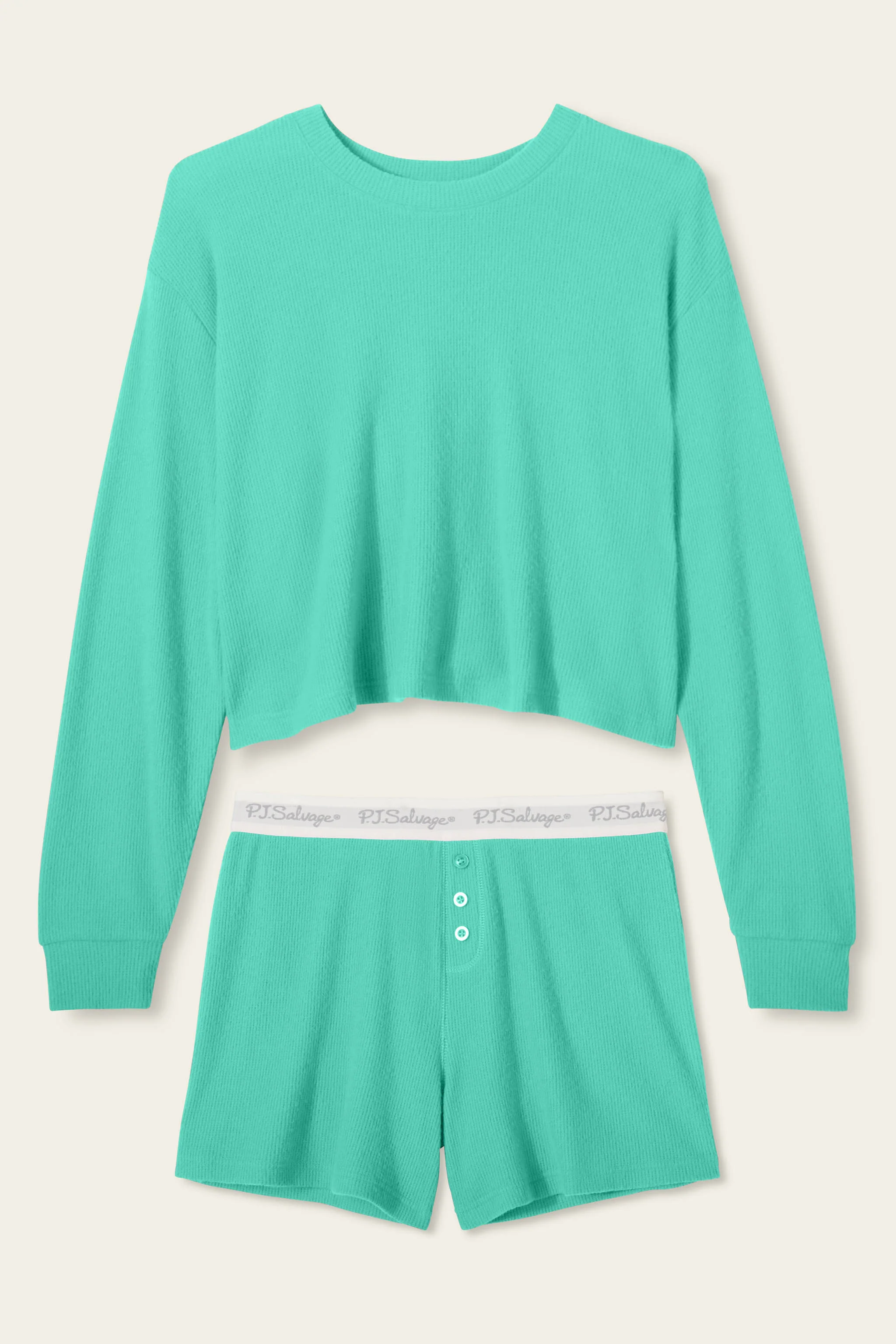 Boyfriend Boxer Green Shorts Set - Image 5