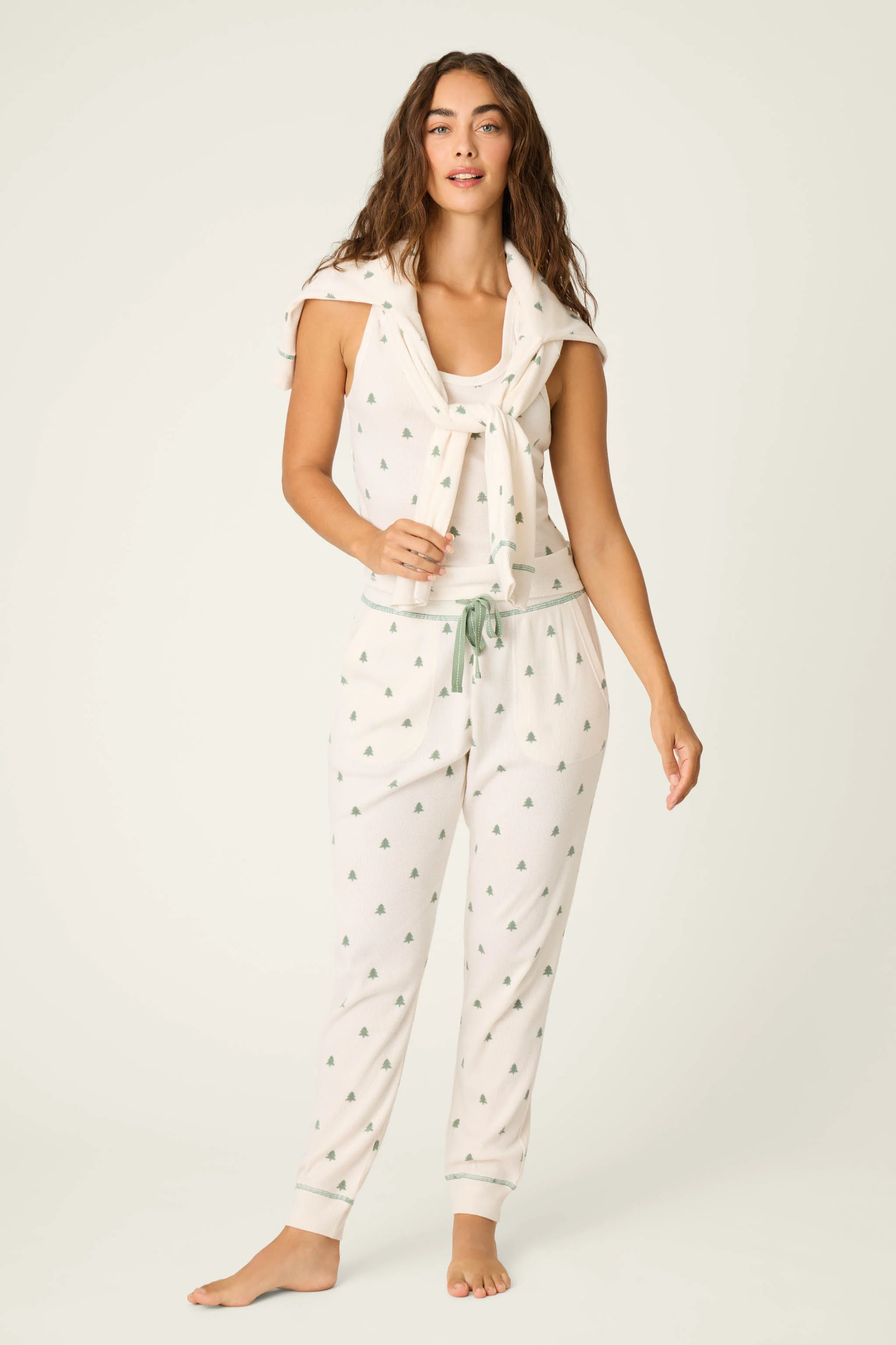 4-Piece Tree Print Thermal Lounge Set - Image 4