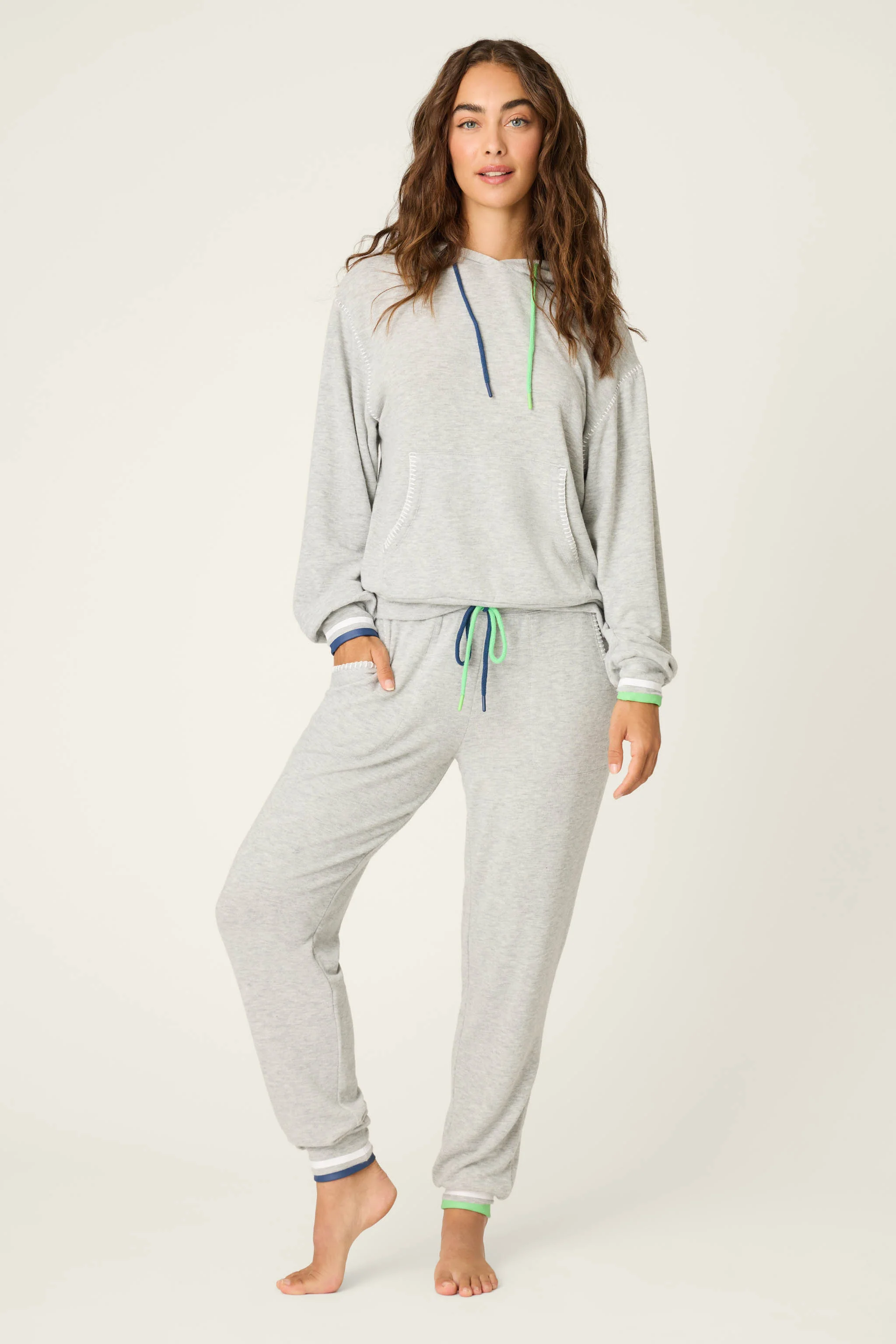 C'est La Vie Heather Grey Hoodie - Image 3