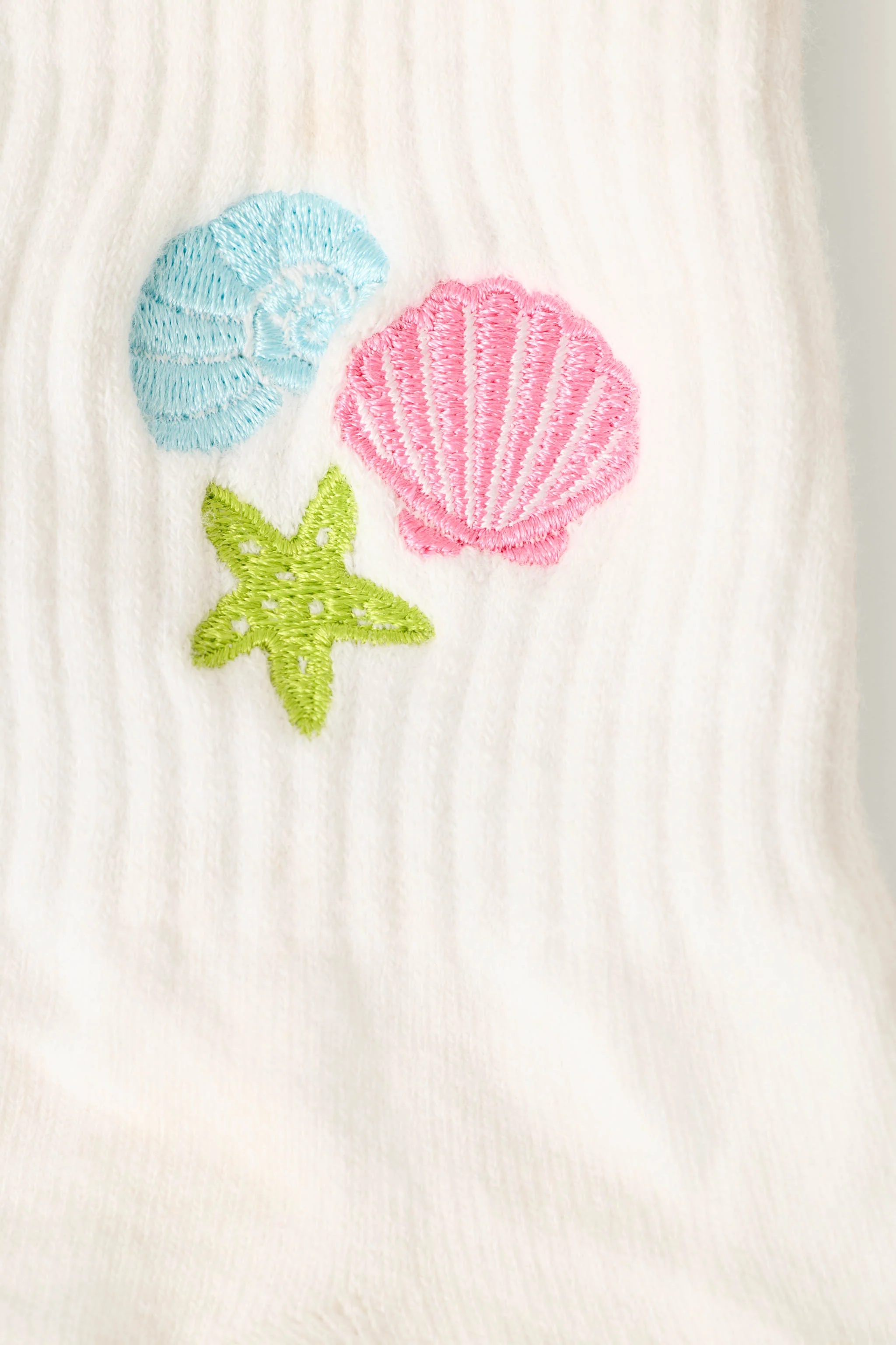 Playful Prints She Sells Seashells Quarter Crew Socks - Image 2