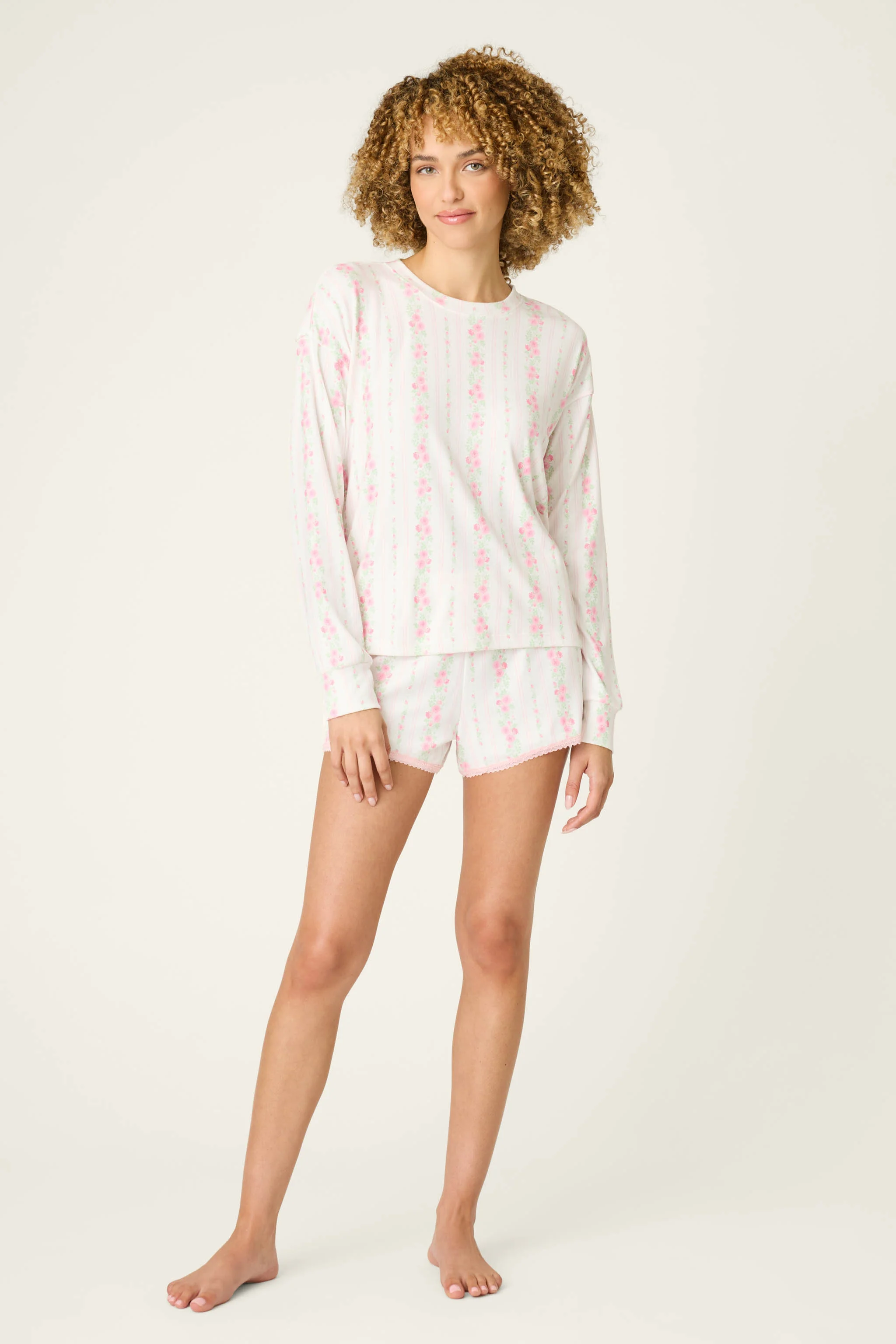 Roses Are Pink Petal Dream Pointelle Long Sleeve Top - Image 3