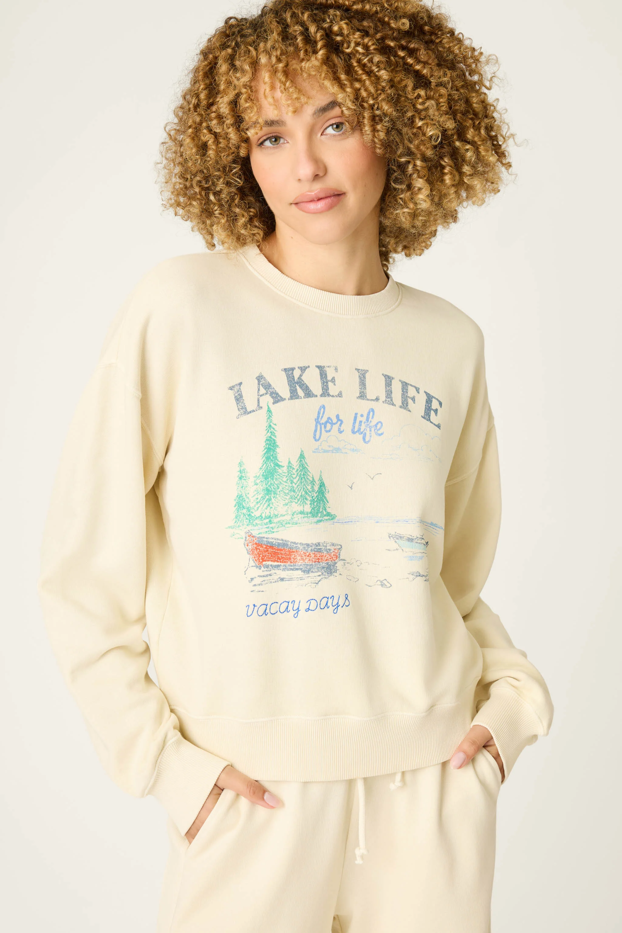 Washed Away Lake Life For Life Pullover Sweater
