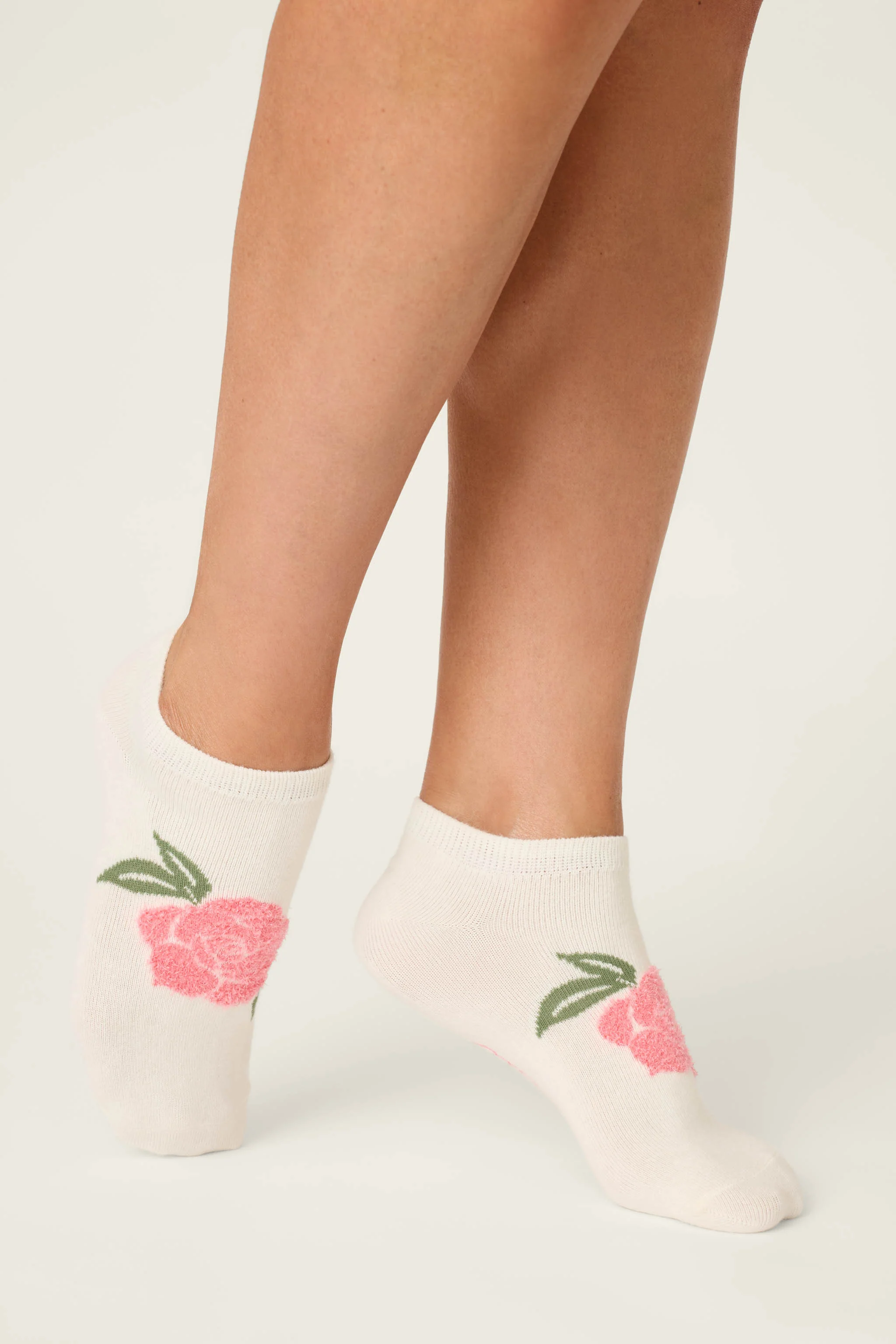 Western Blooms Rose Stripe 3-Pack Ankle Socks - Image 5