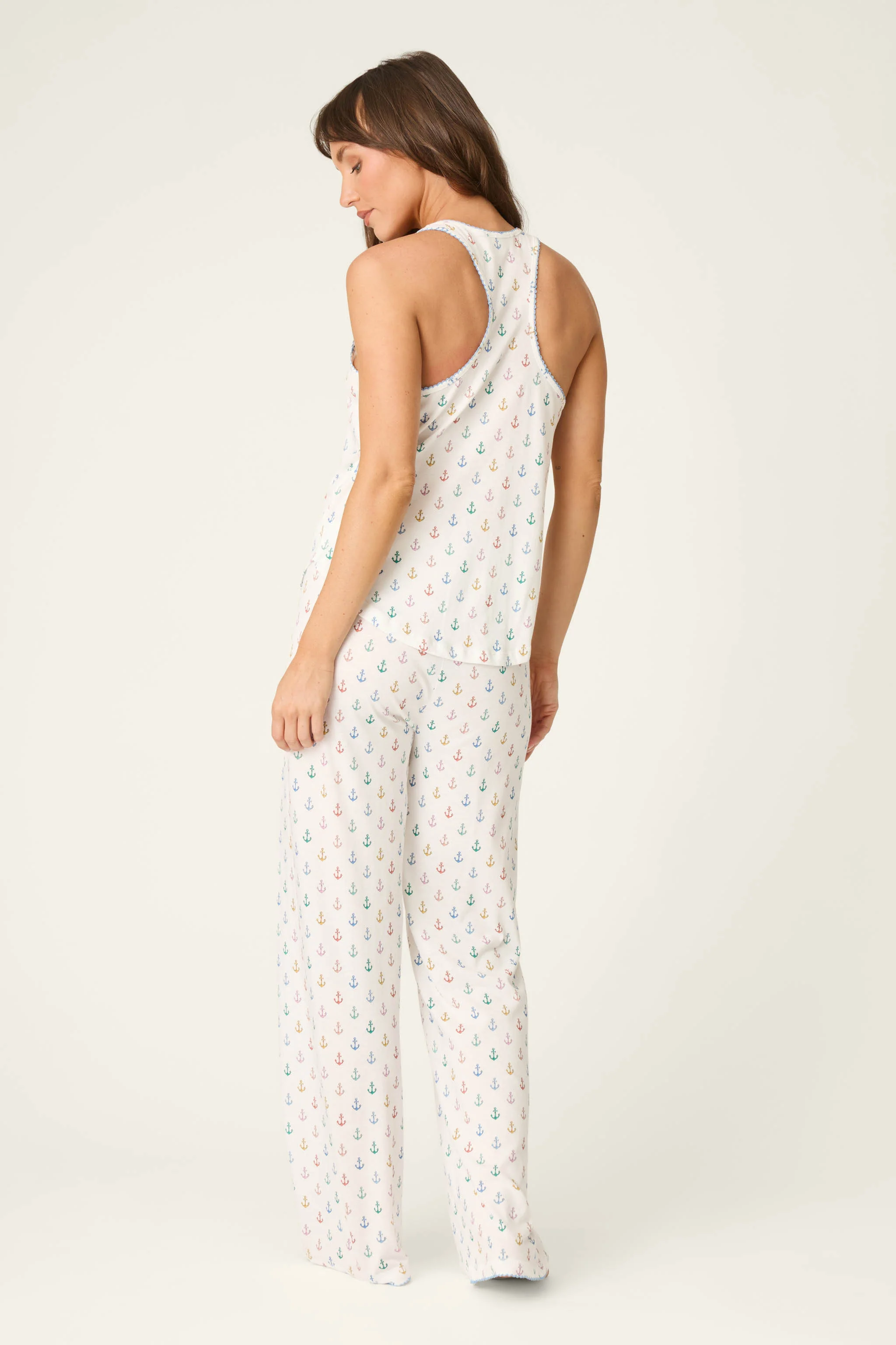 Meet Me By The Sea Anchors Aweigh Long PJ Set - Image 4