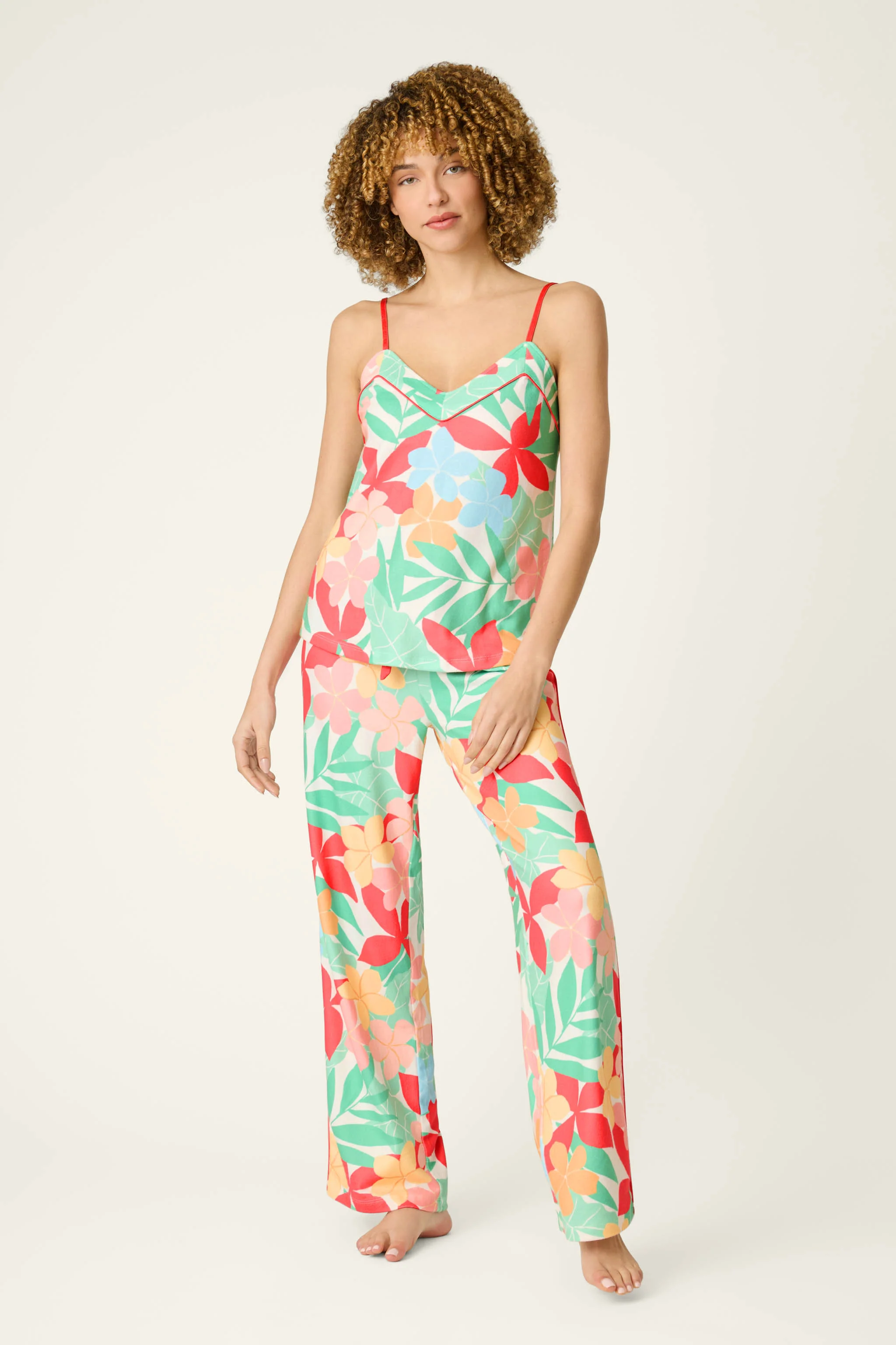 The Coastal Club Sunset Blooms Long PJ Set