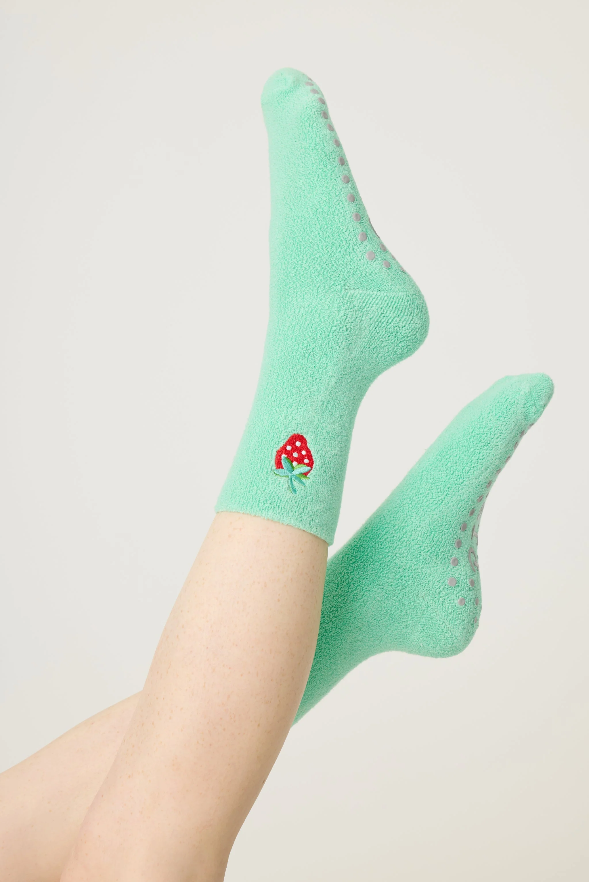 Strawberry Terry Mini Crew Socks - Image 3