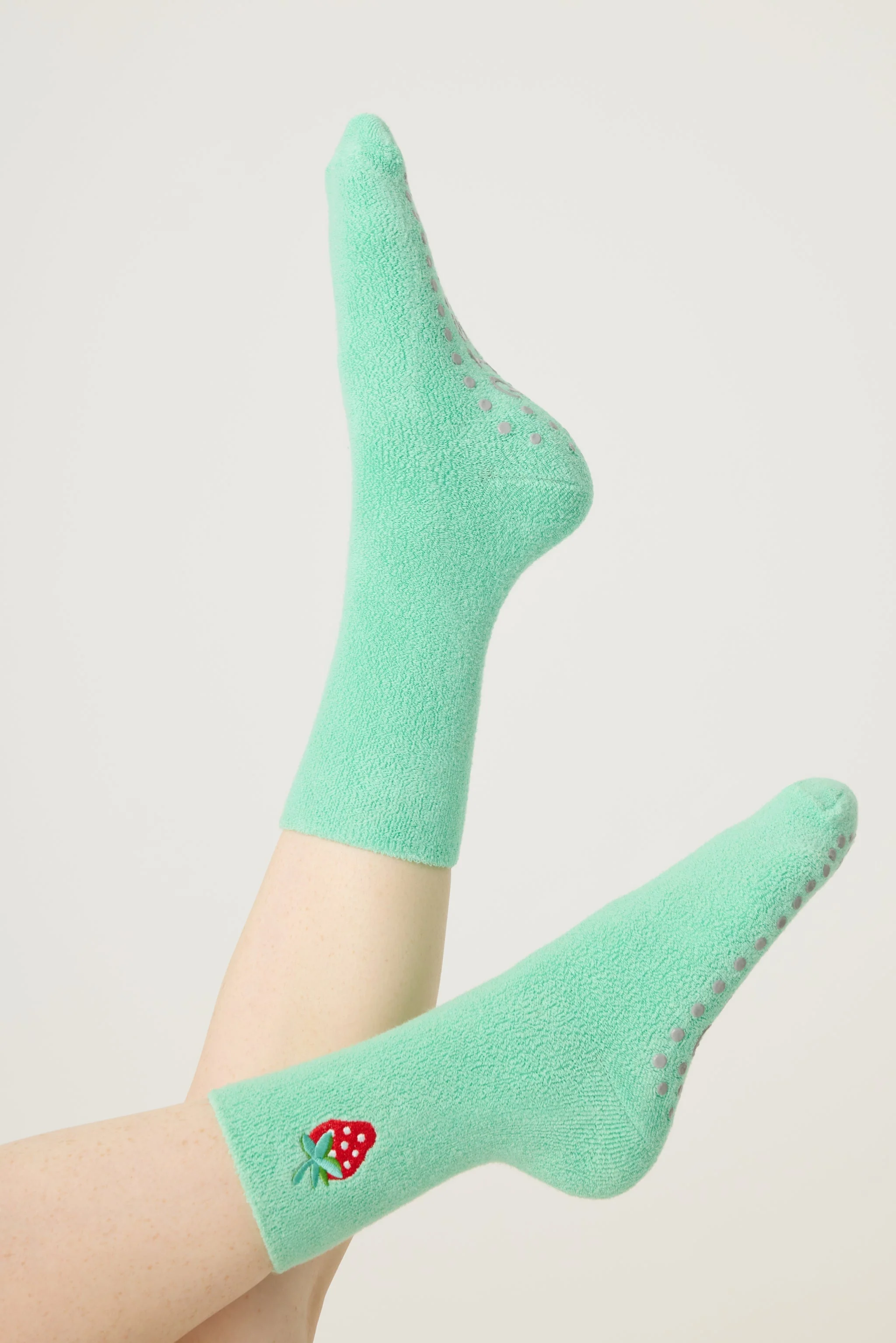 Strawberry Terry Mini Crew Socks - Image 7