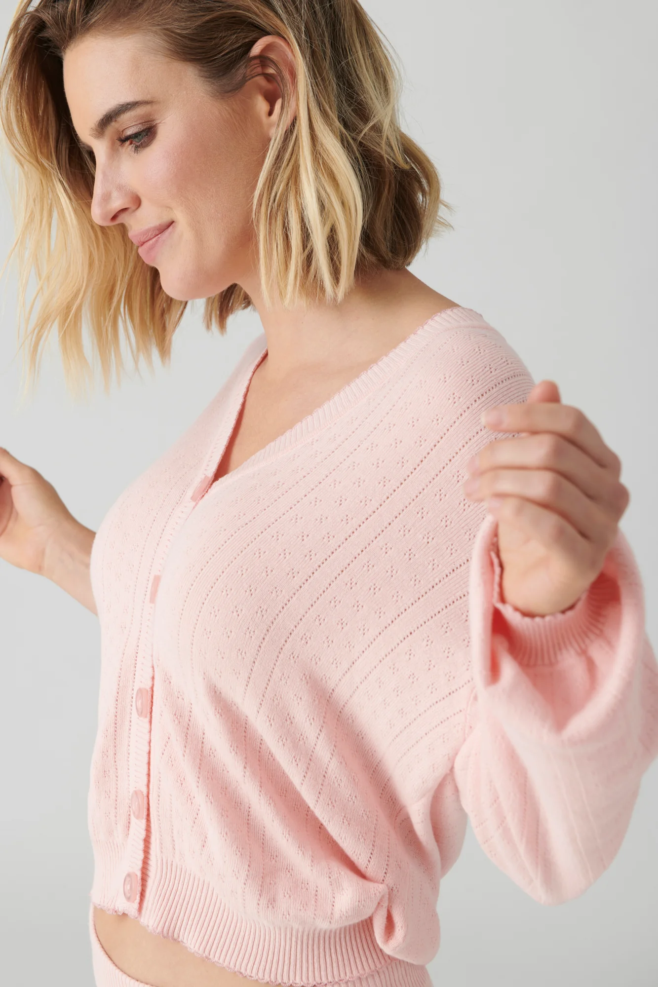Sweetheart Pointelle Cardigan - Image 5